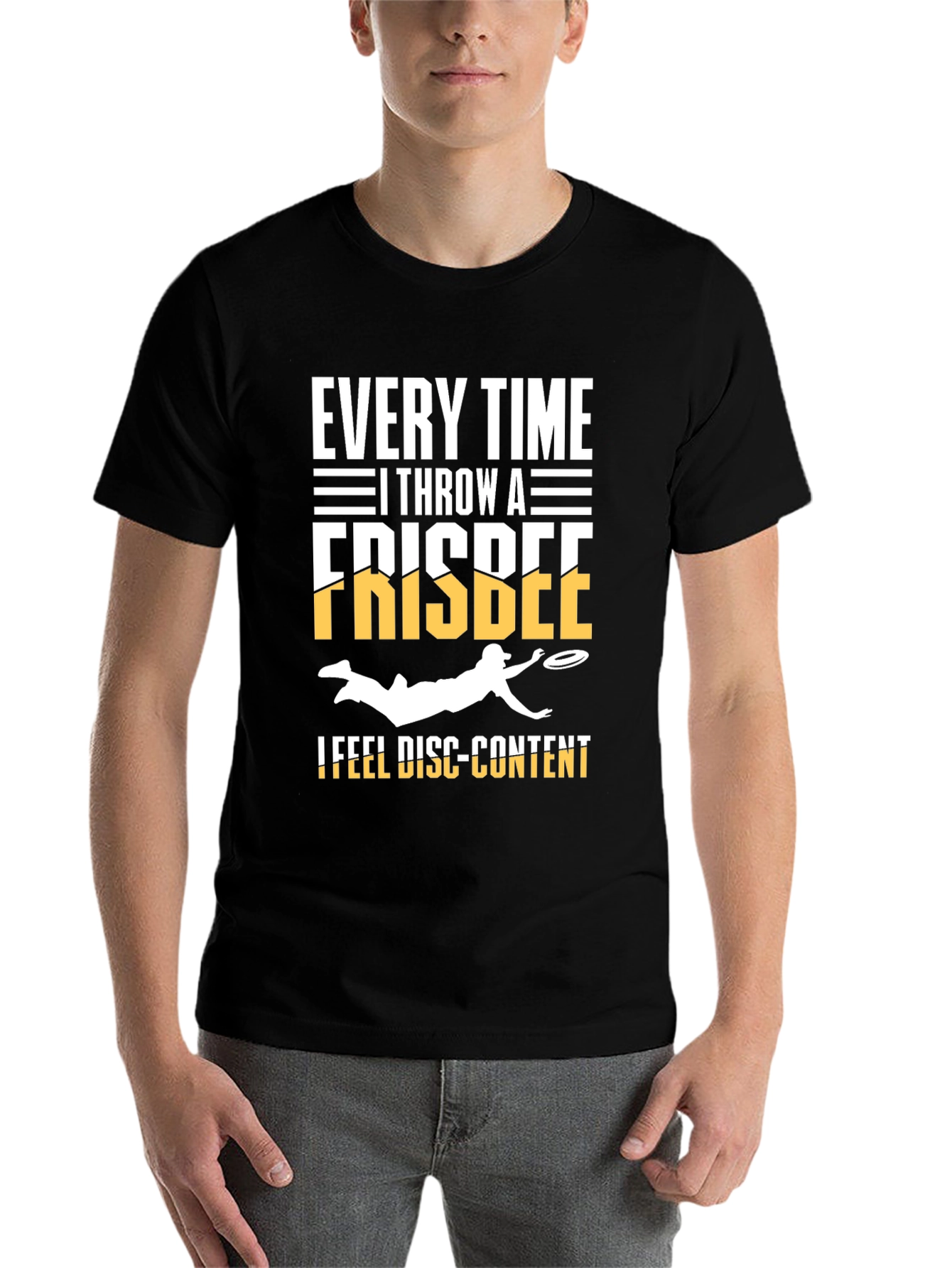 Black Funny Ultimate Frisbee T-Shirt view 7