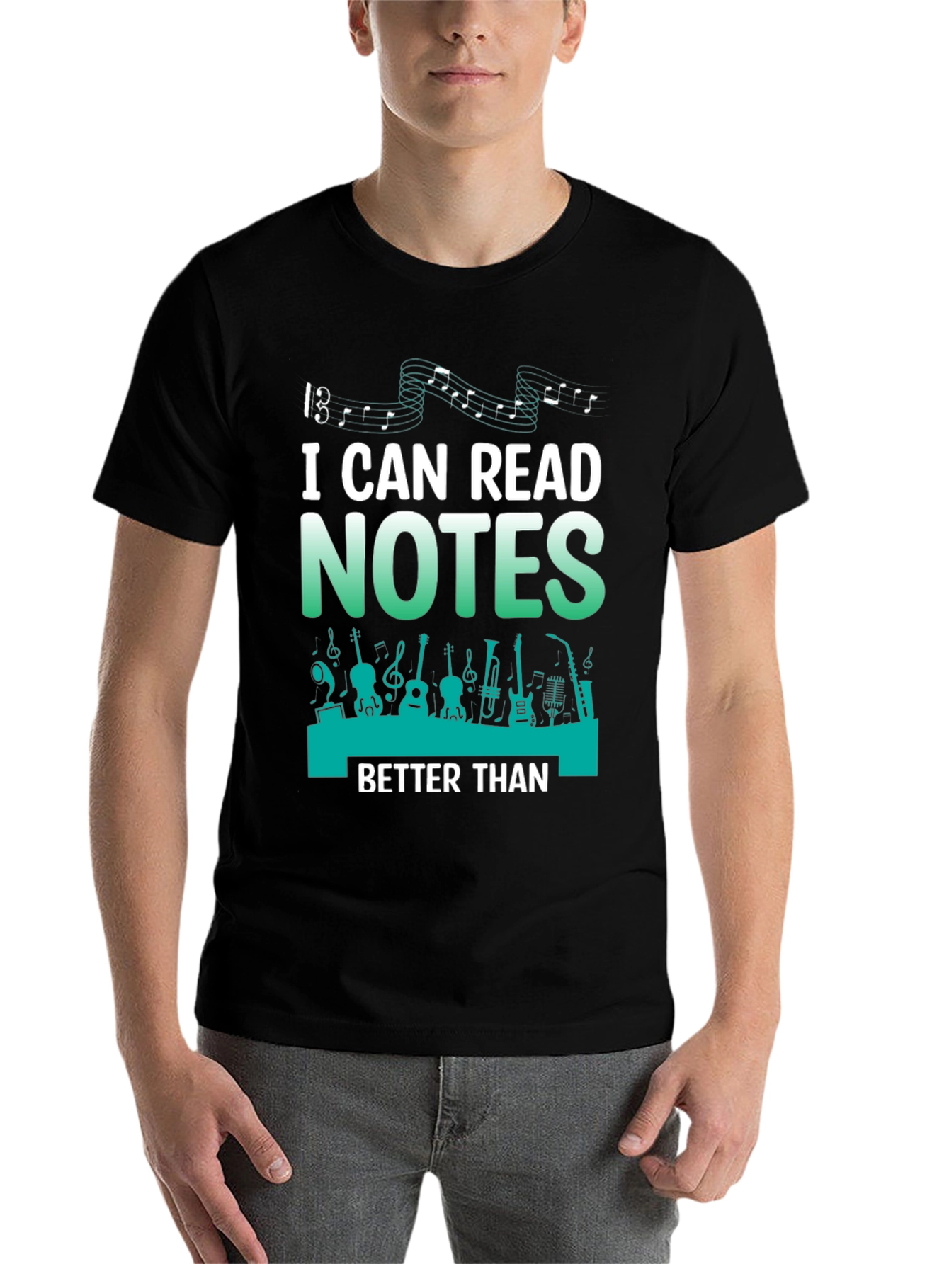 Black Musician T-Shirt: I Can Read Notes Better Than view 7