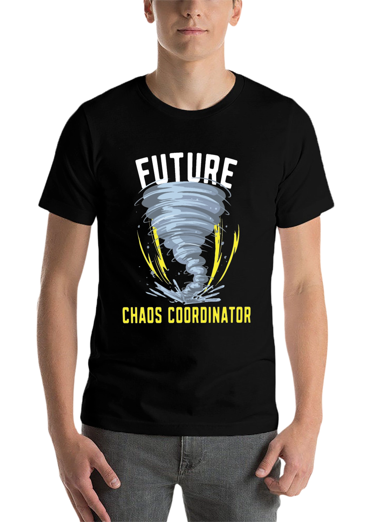 Black Future Chaos Coordinator Graphic T-Shirt view 7