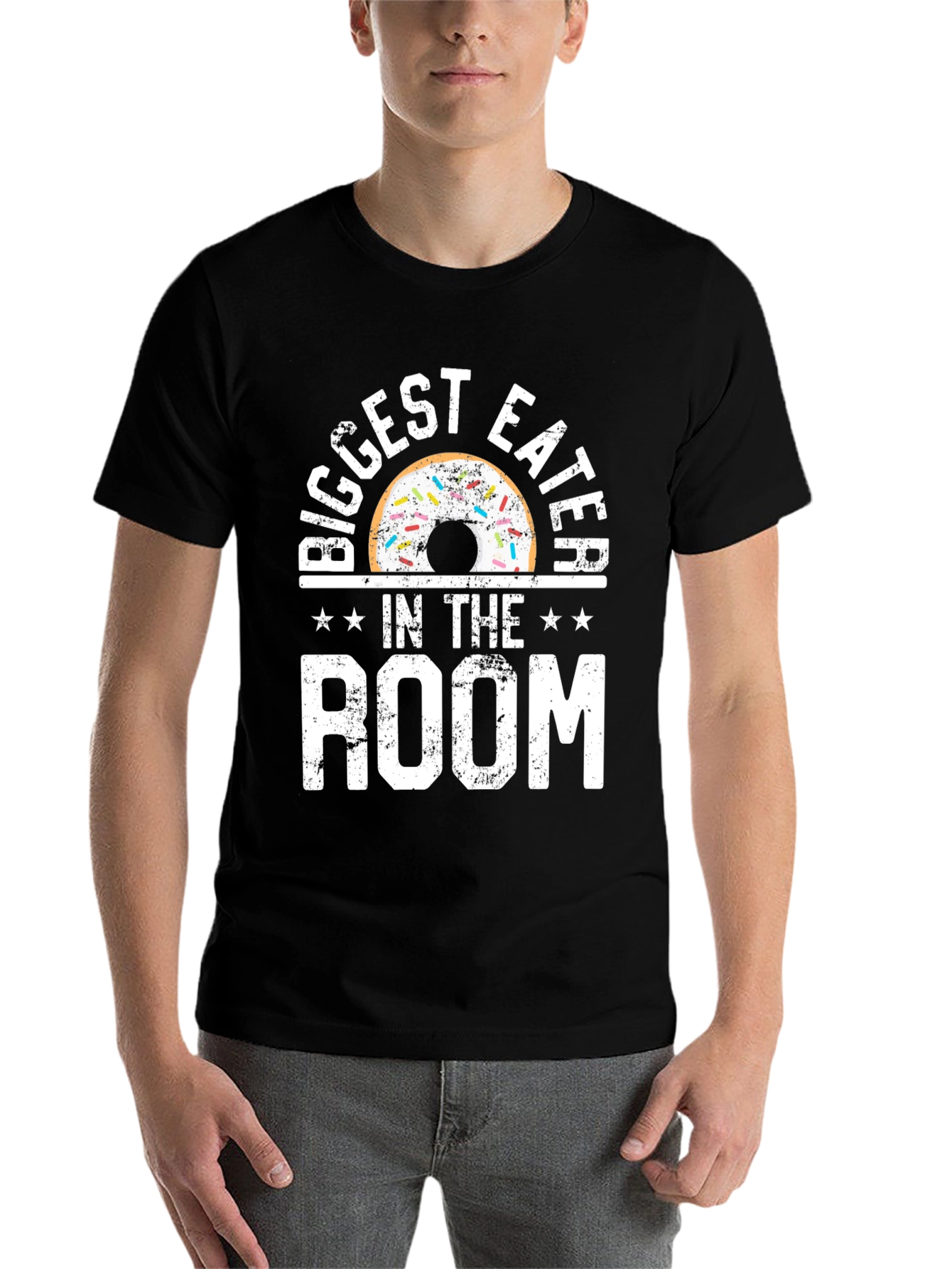 Black Biggest Eater in the Room Graphic Tee view 7