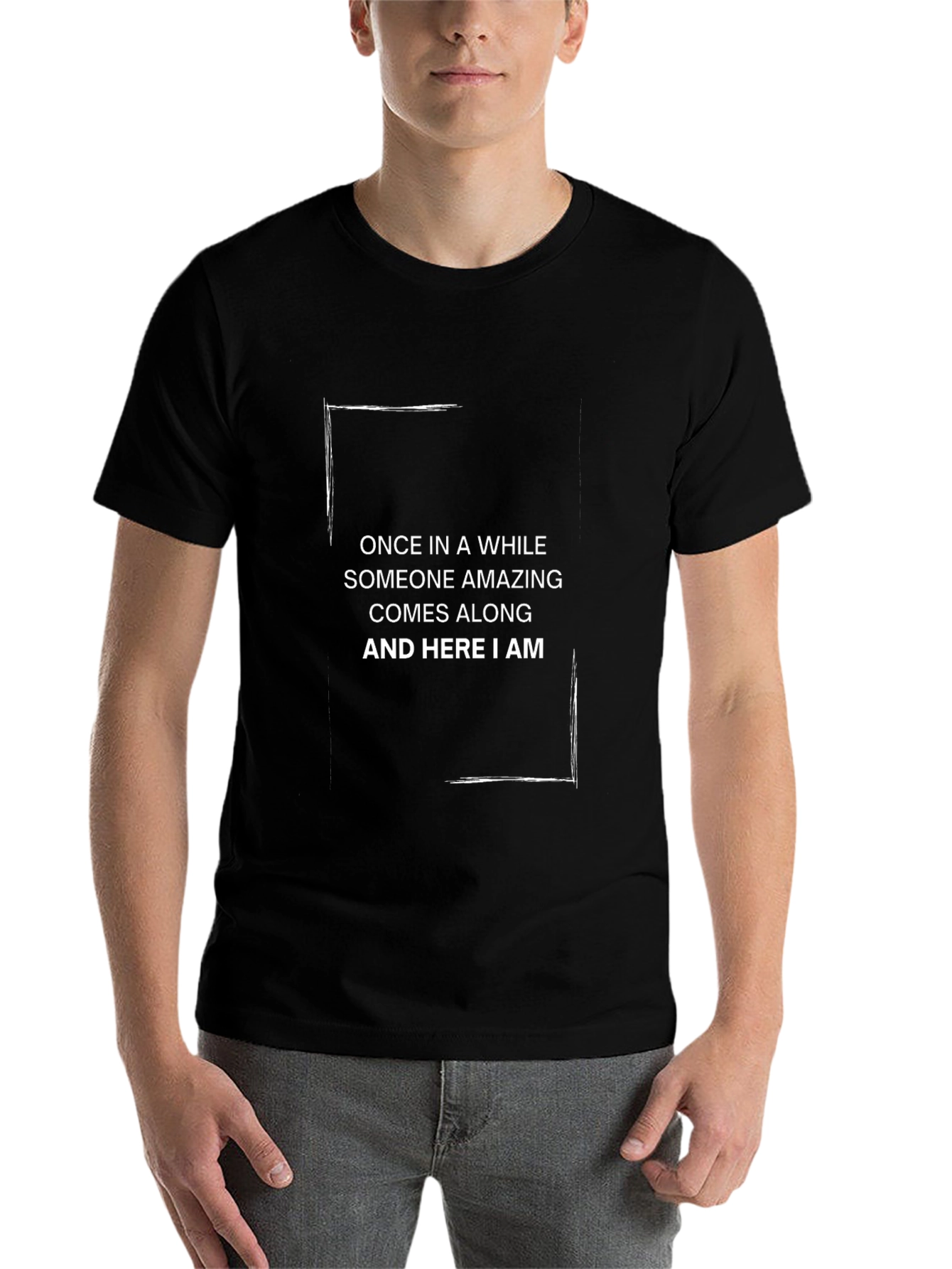 Black Amazing Tee: Once In A While T-Shirt view 7