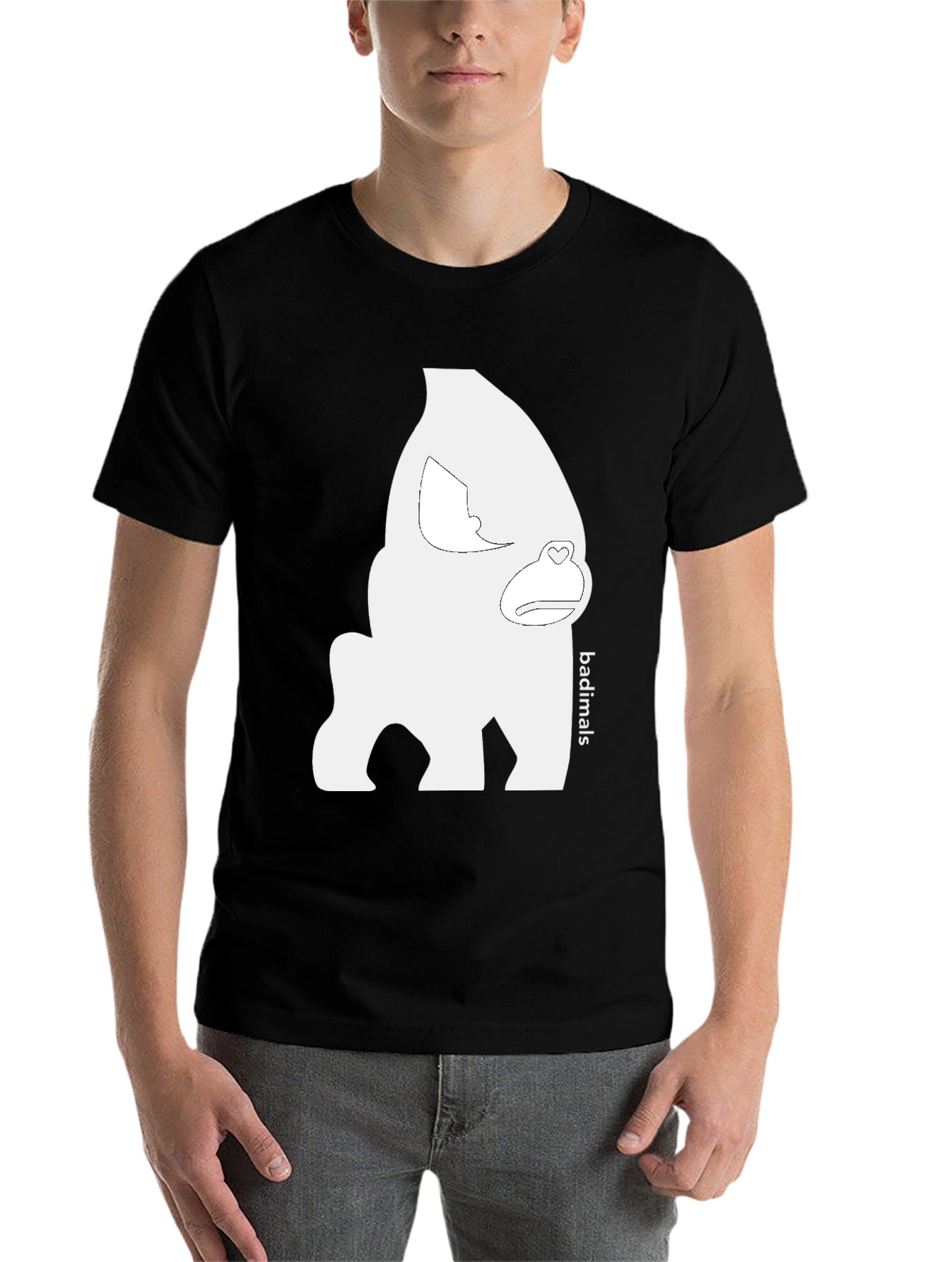 Black Badimals Gorilla Graphic Tee - Black view 7