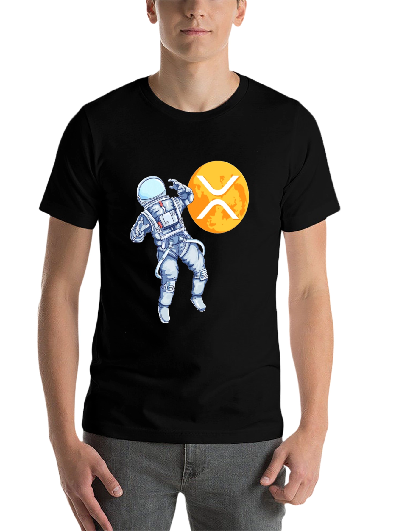 Black Astronaut XRP Crypto Black T-Shirt view 7