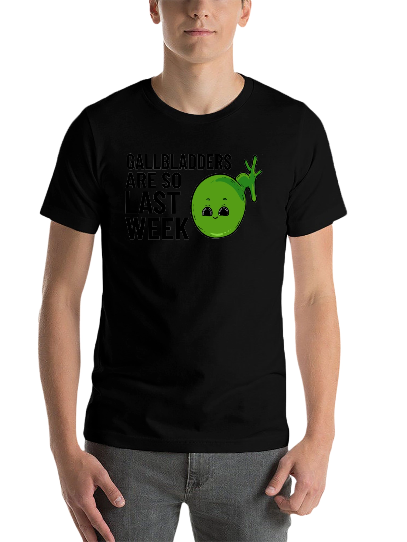 Black Gallbladders Are So Last Week Funny Graphic T-Shirt view 7