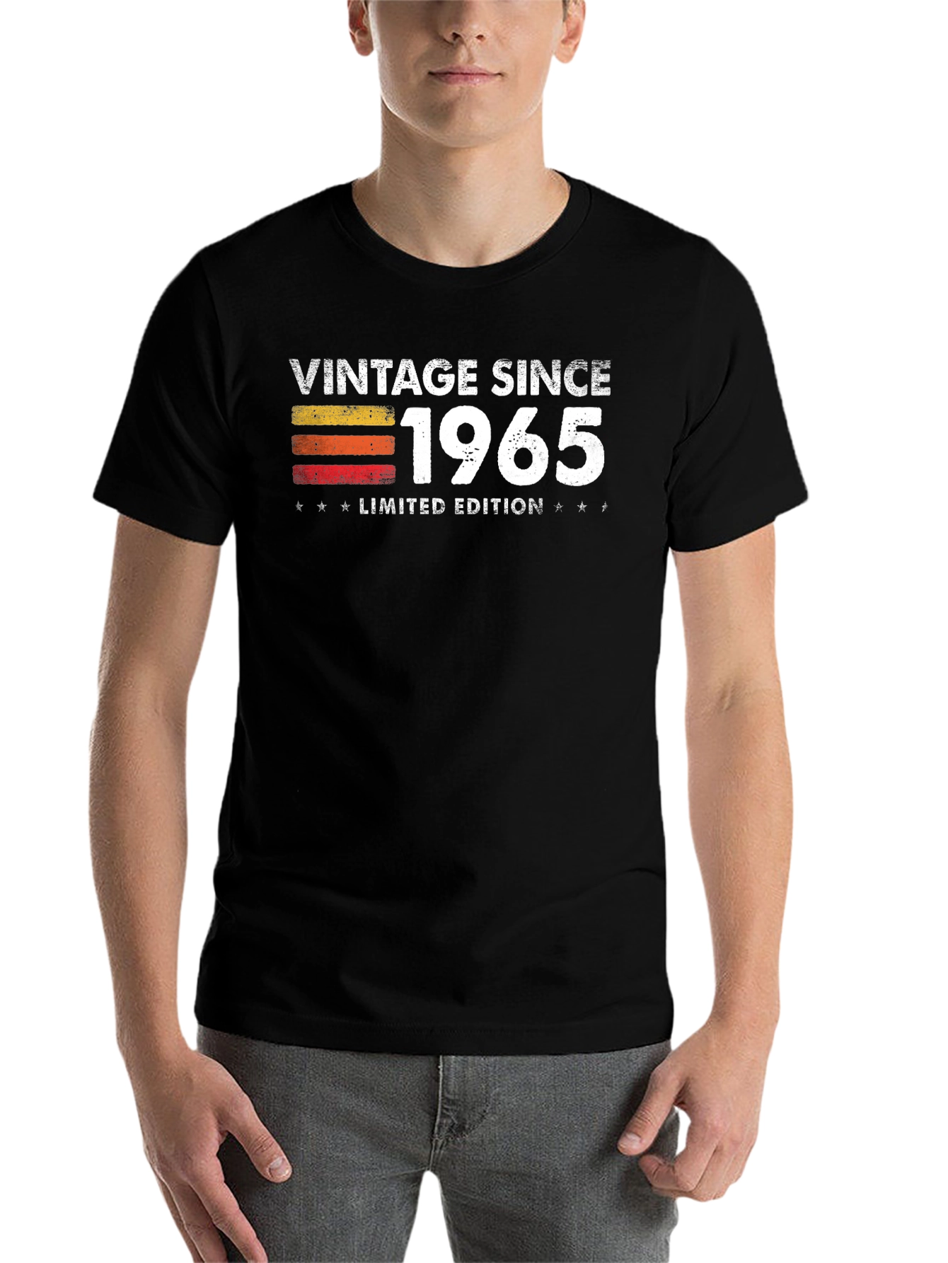 Black Vintage Since 1965 Limited Edition Black T-Shirt view 7