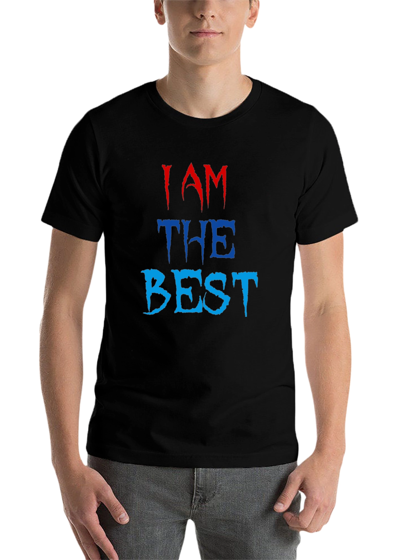 Black I AM THE BEST Graphic Tee view 7