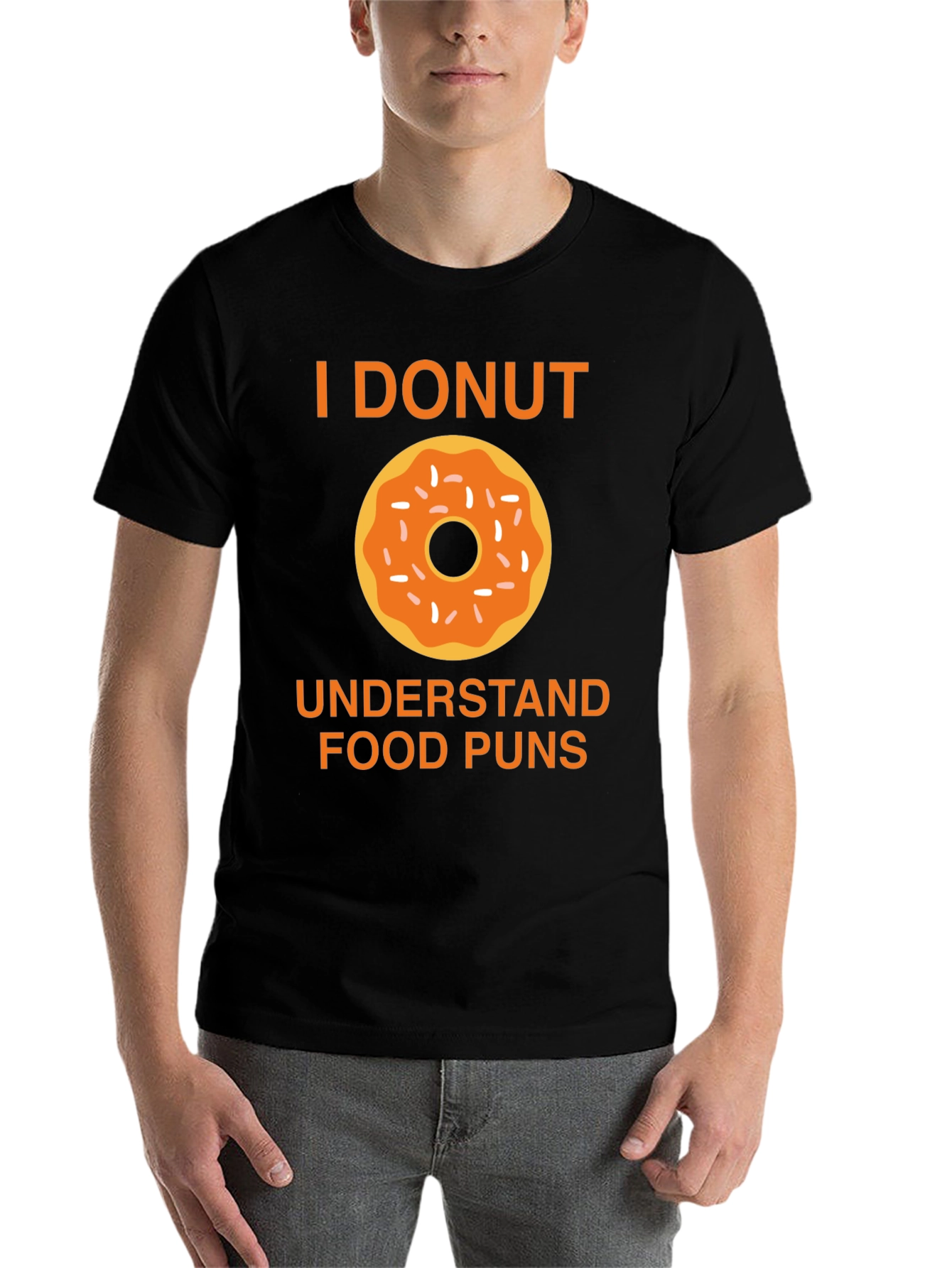 Black Funny "I Donut Understand" Graphic T-Shirt view 7