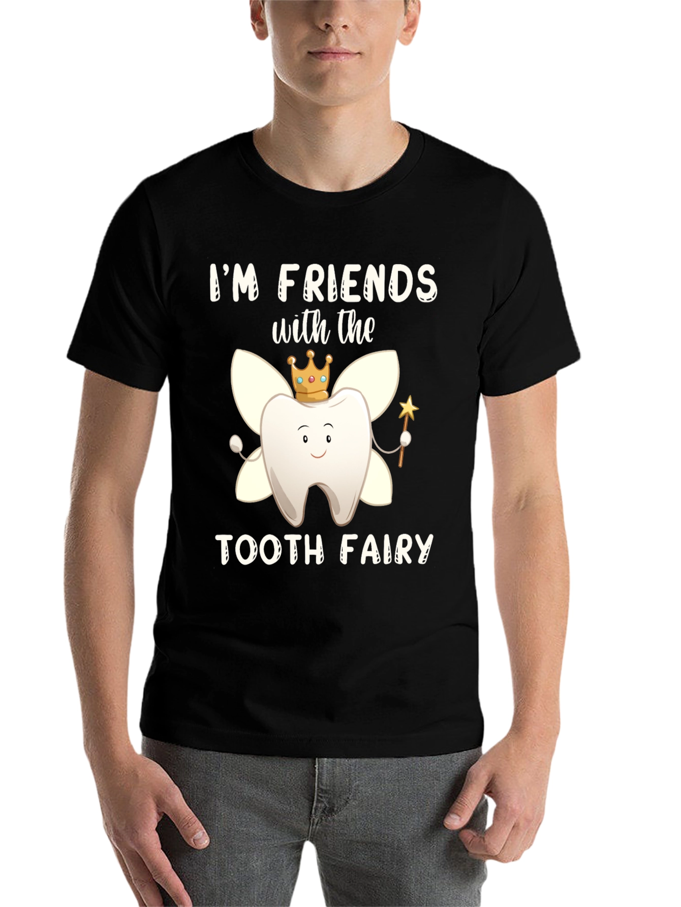 Black Tooth Fairy Friend Graphic Tee view 7