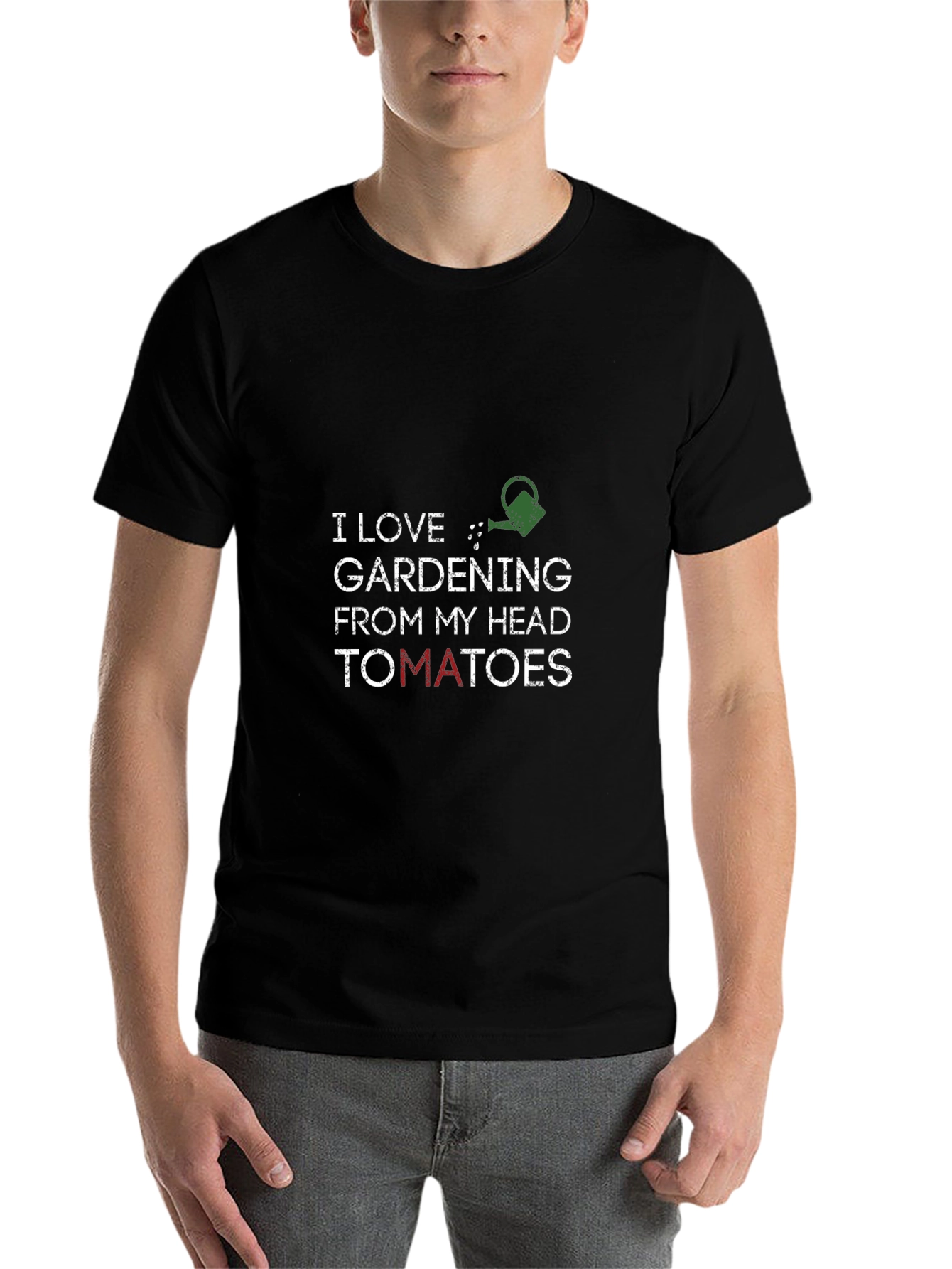 Black I Love Gardening T-Shirt - Funny Gardener Tee view 7