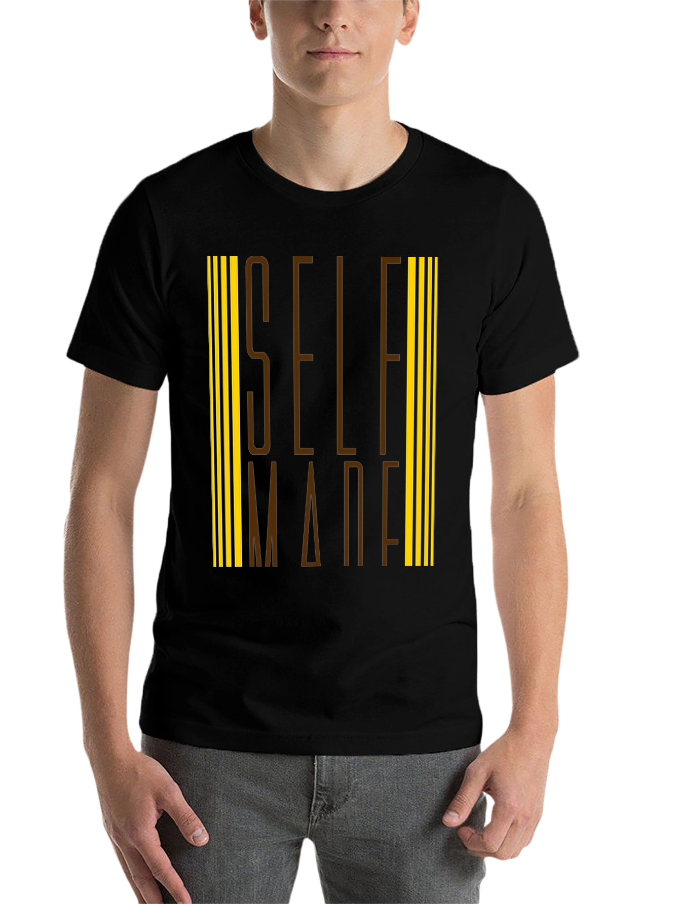 Black Self Made Graphic Tee - Black Cotton Blend view 7