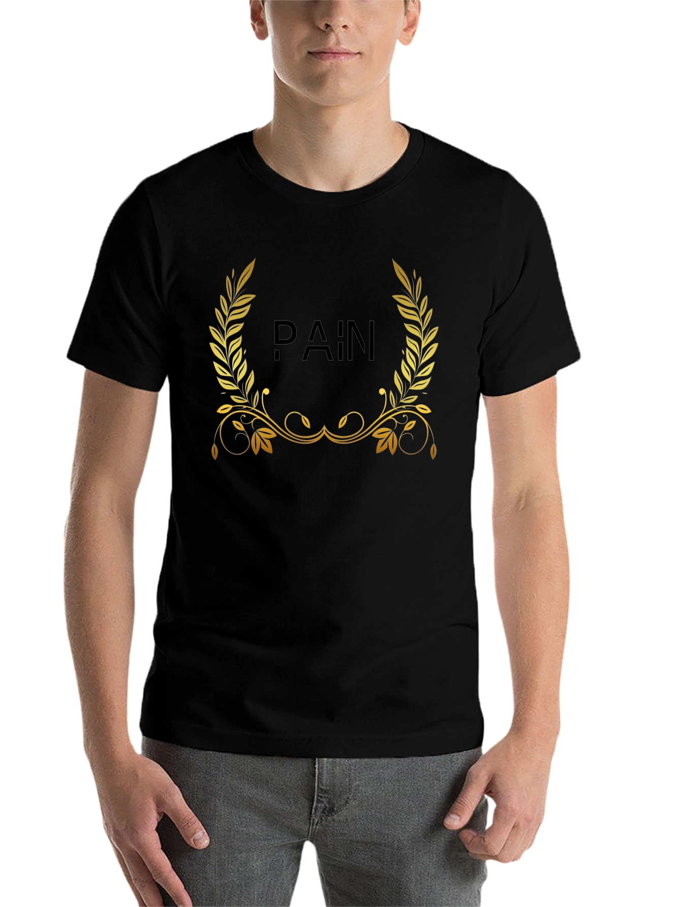 Black Pain Wreath Graphic T-Shirt - Black view 7