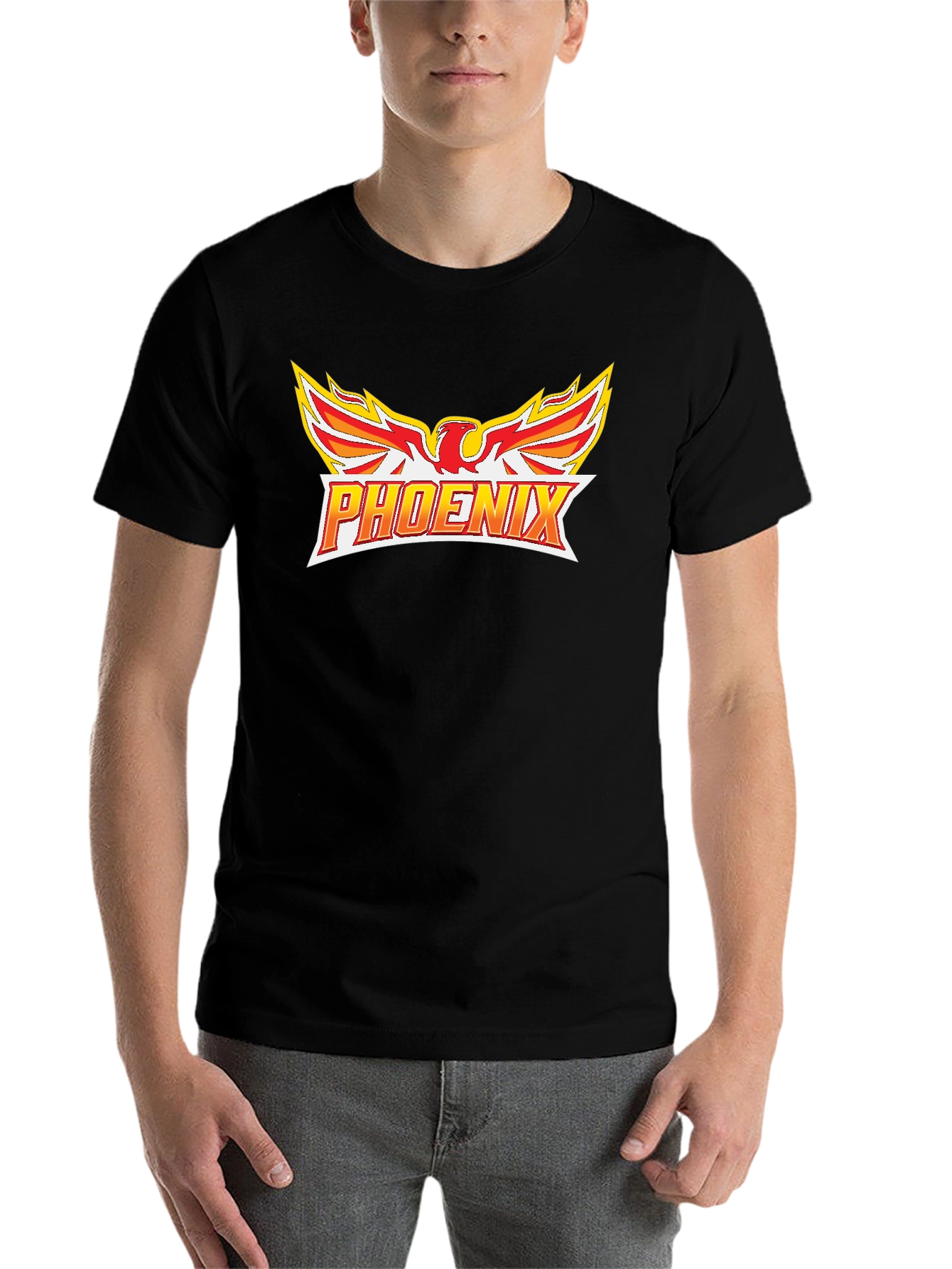 Black Phoenix Graphic T-Shirt - Black view 7