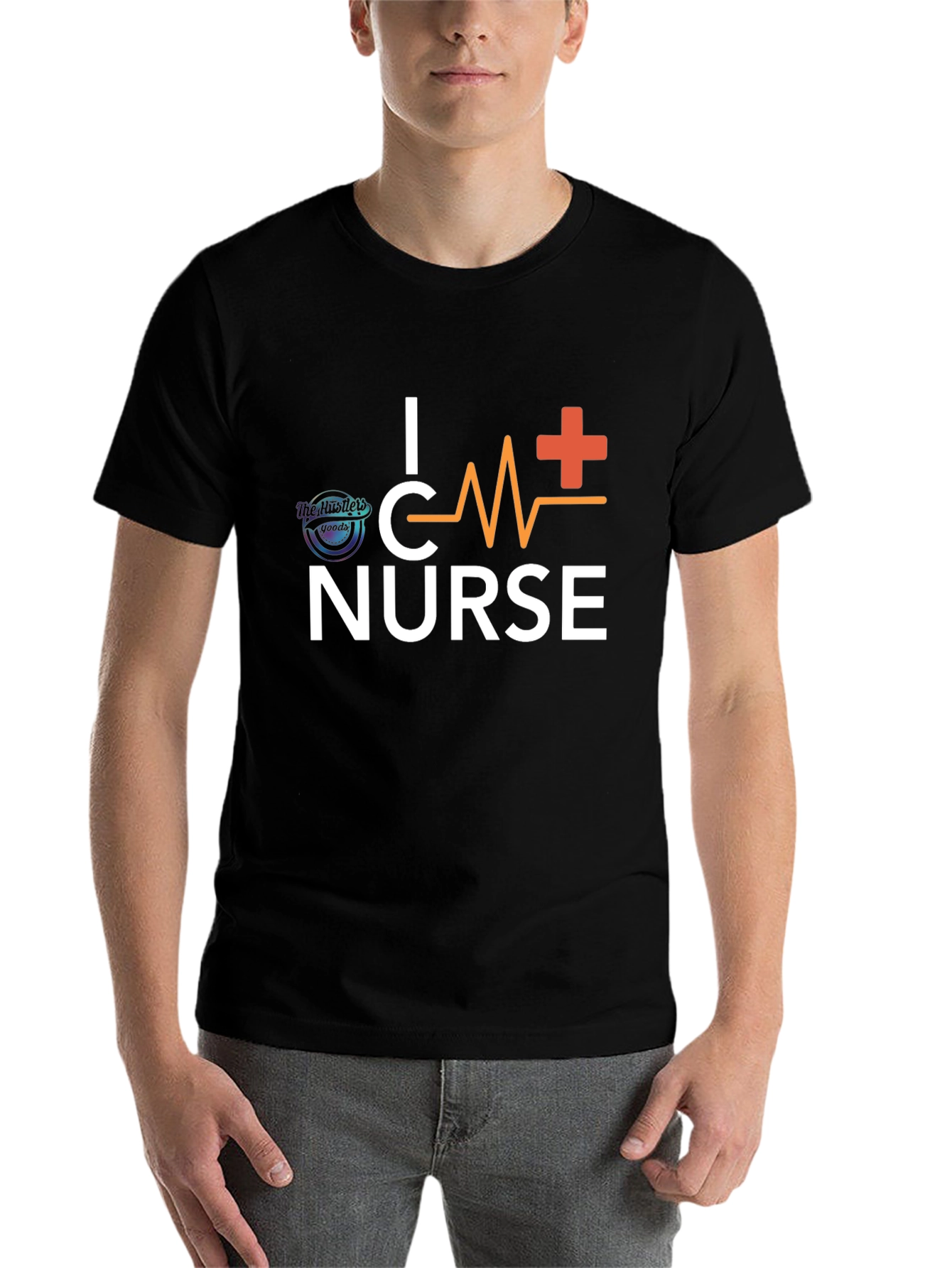Black I Heart Nurse Black T-Shirt view 7
