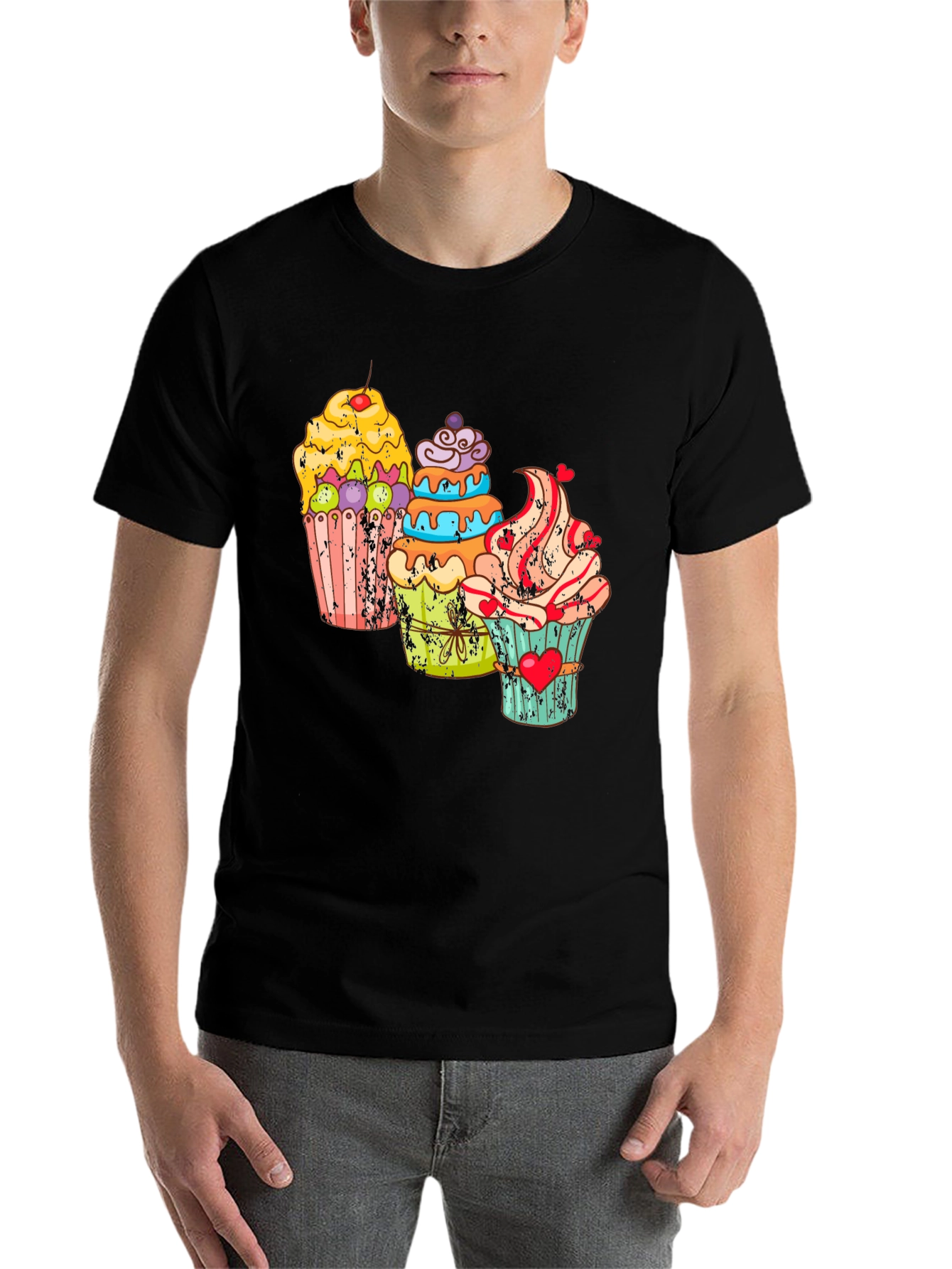 Black Cupcake Graphic T-Shirt view 7