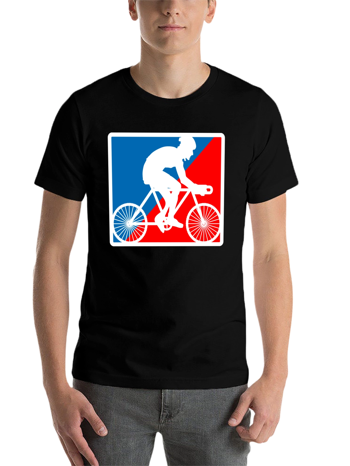 Black Cyclist Graphic T-Shirt - Sporty Style view 7