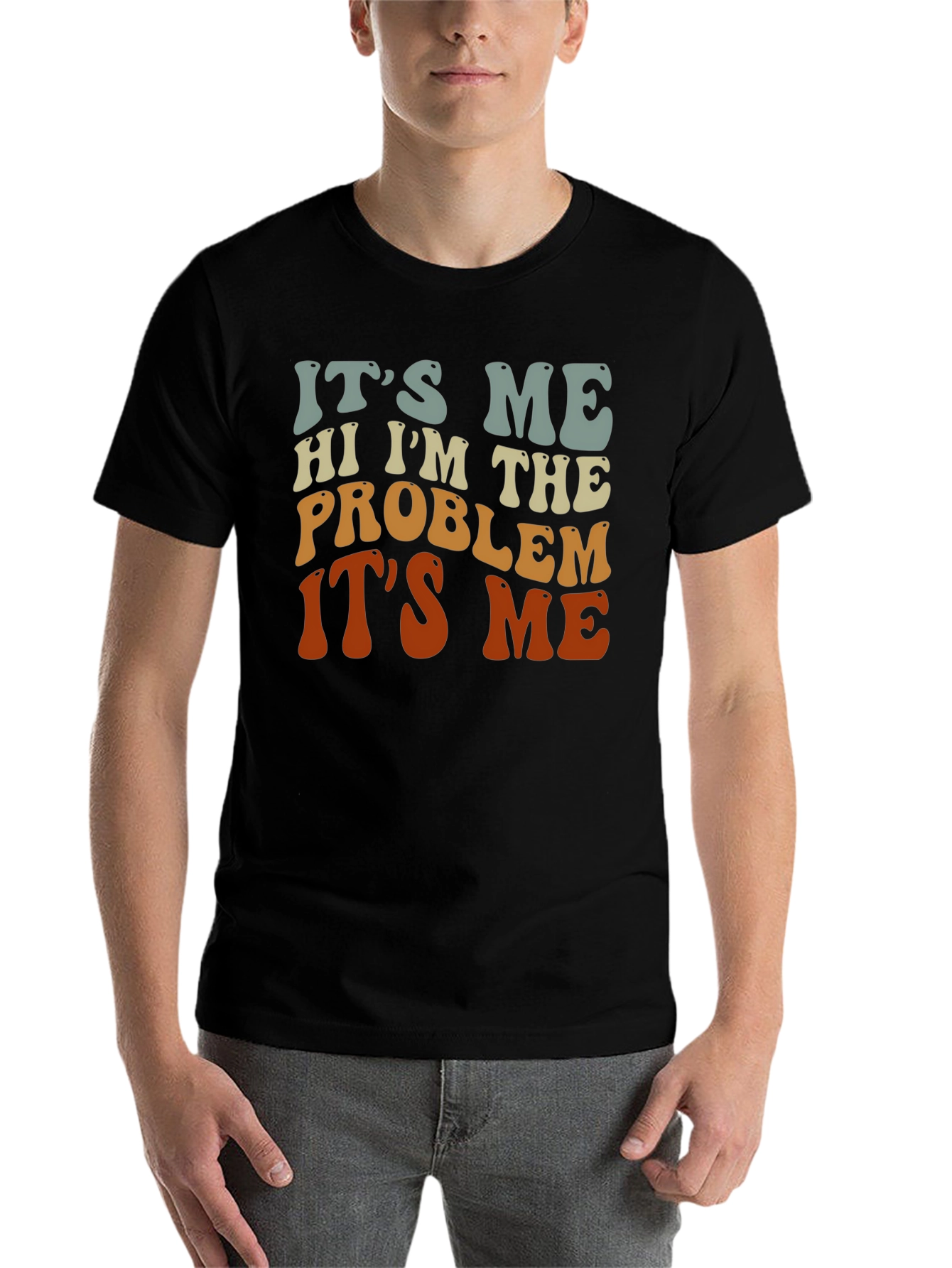 Black It's Me Problem Graphic T-Shirt view 7