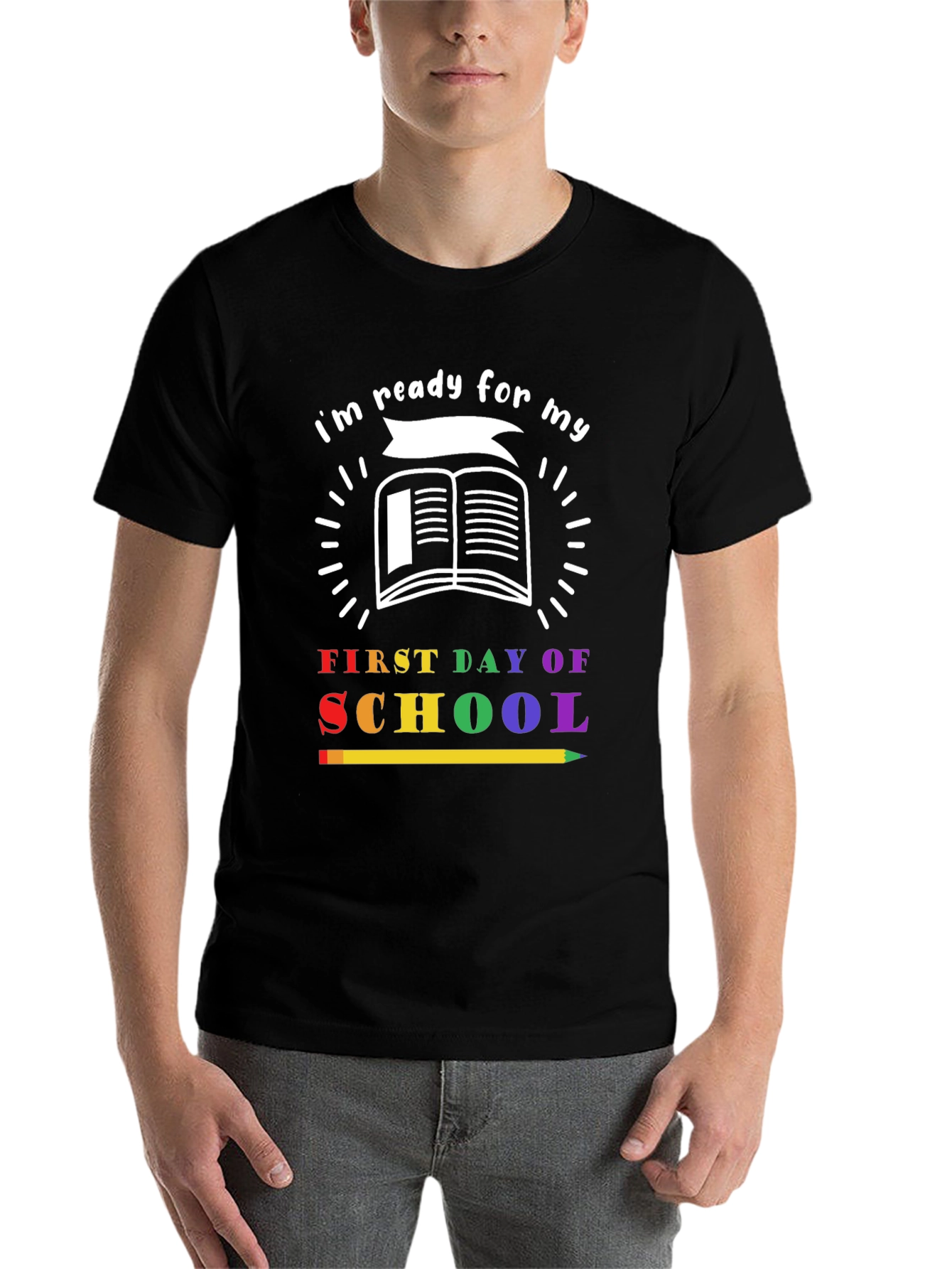 Black Ready for First Day of School T-Shirt view 7