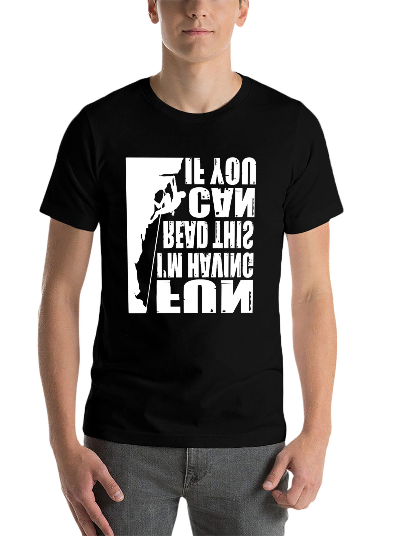 Black Rock Climbing Fun Black T-Shirt view 7