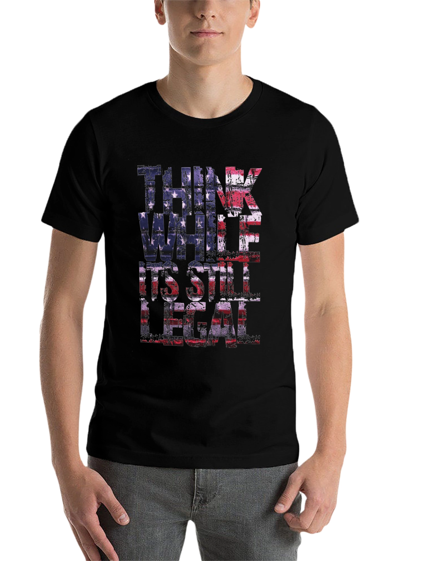 Black Think While It's Still Legal T-Shirt view 7
