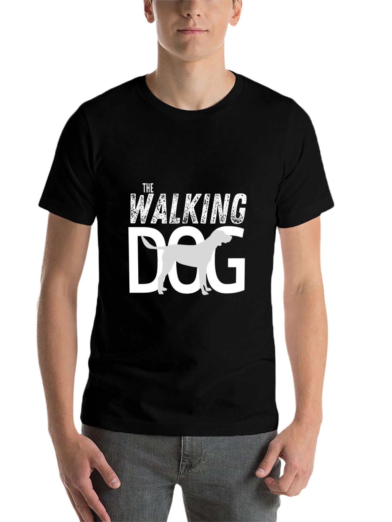 Black The Walking Dog Graphic Tee - Casual Canine Style view 7