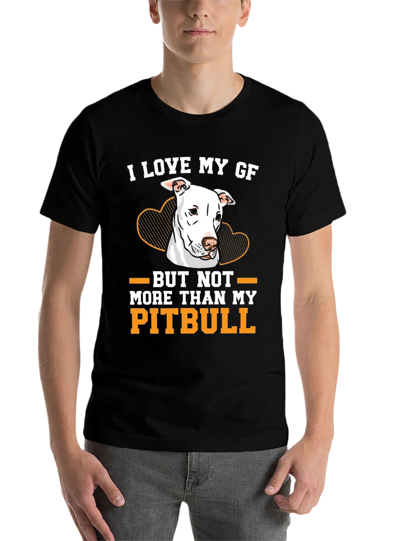 Black I Love My Pitbull T-Shirt view 7