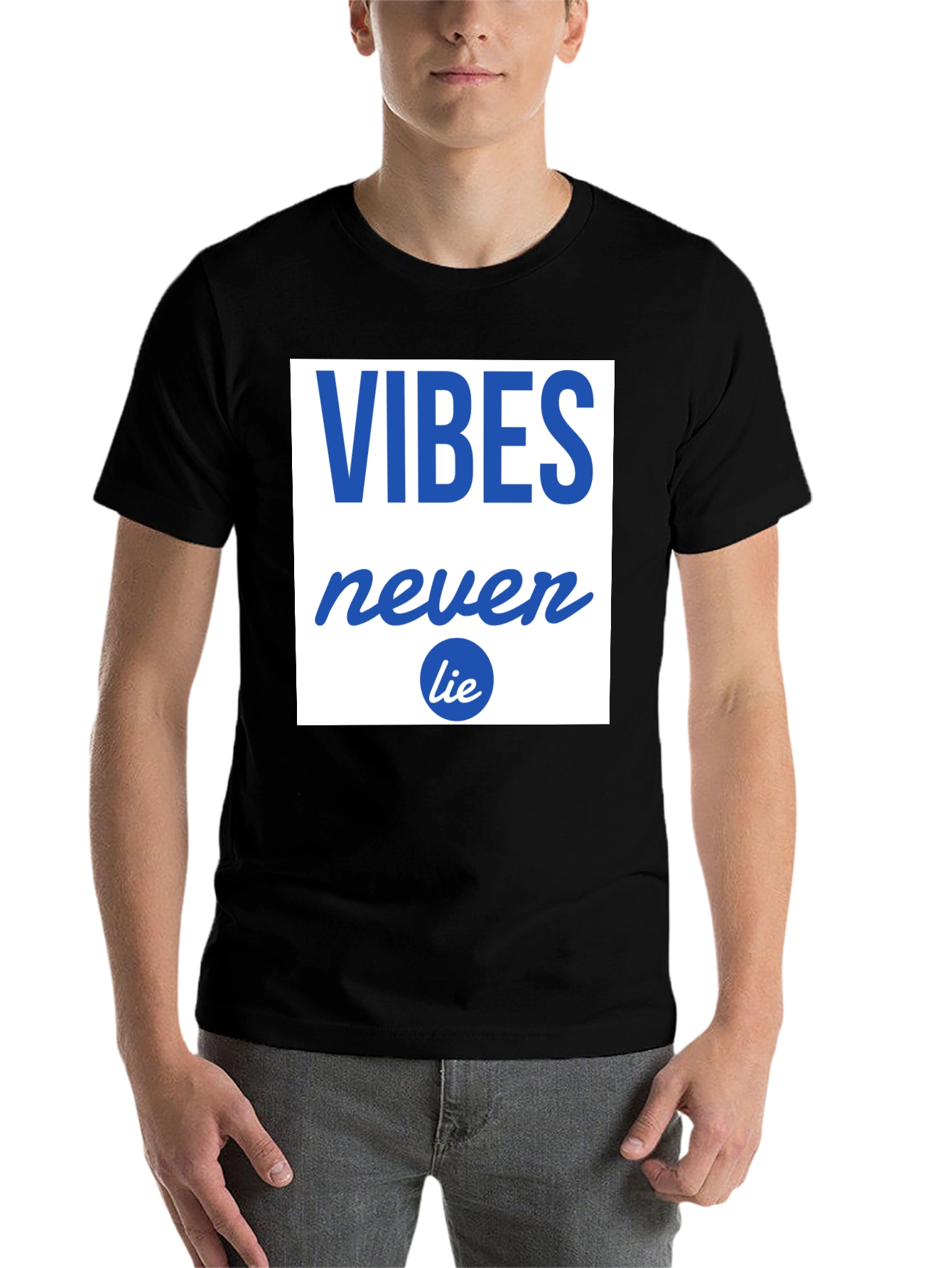 Black Vibes Never Lie Graphic Tee - Casual Comfort view 7