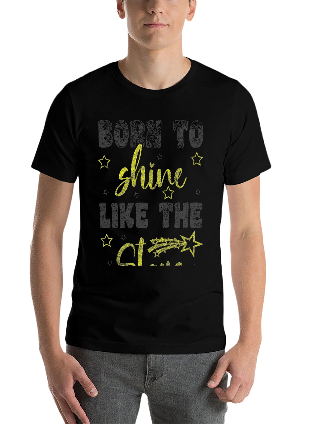 Black Born To Shine T-Shirt view 7