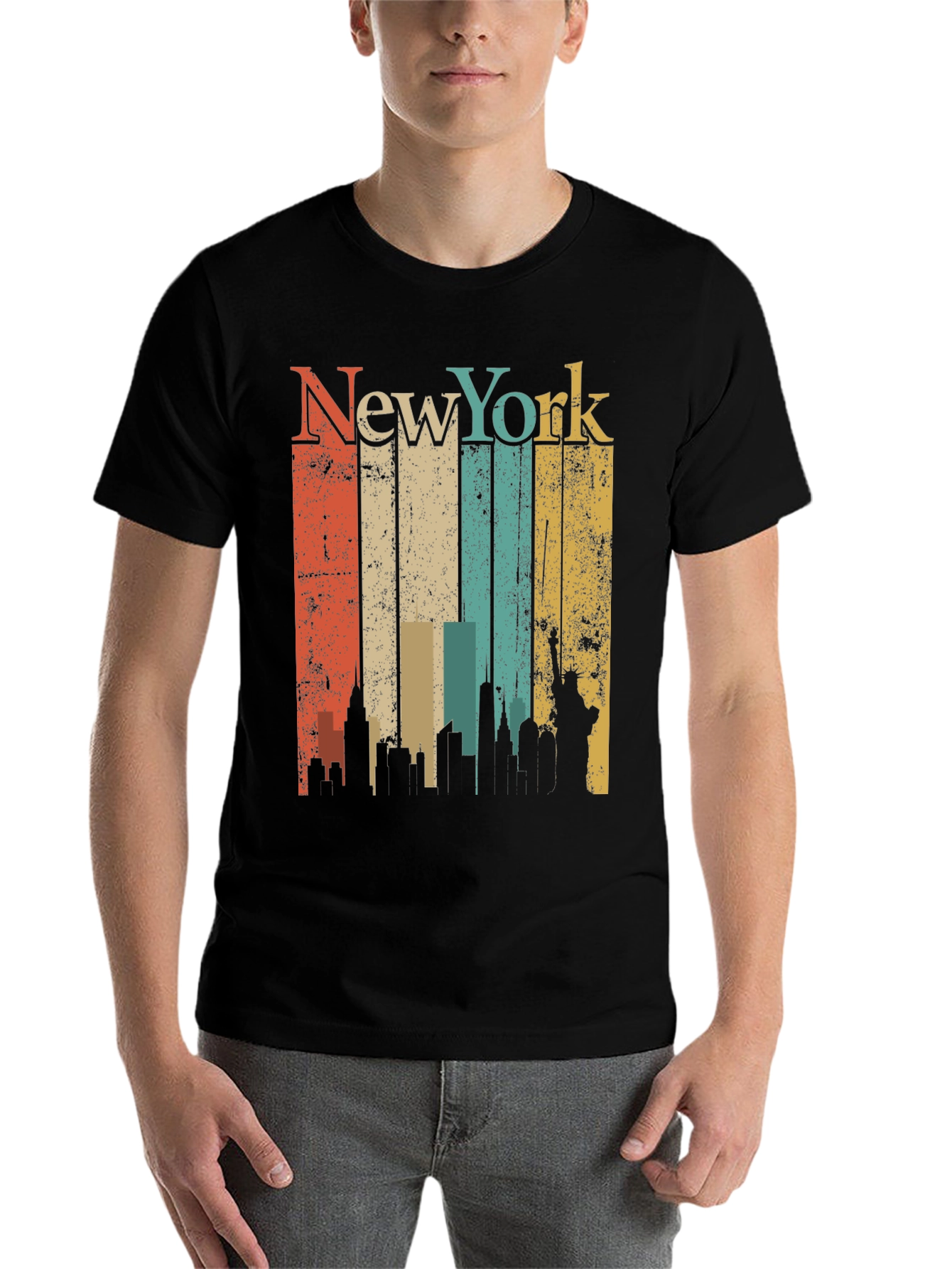 Vintage New York Skyline Graphic T-Shirt - 7