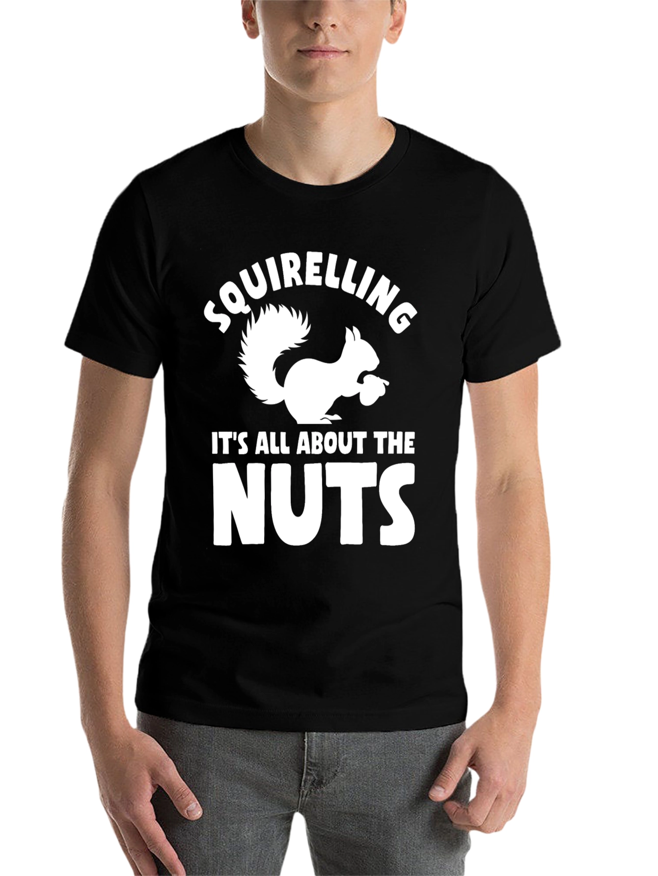 Black Squirrel Nut Lover T-Shirt view 7