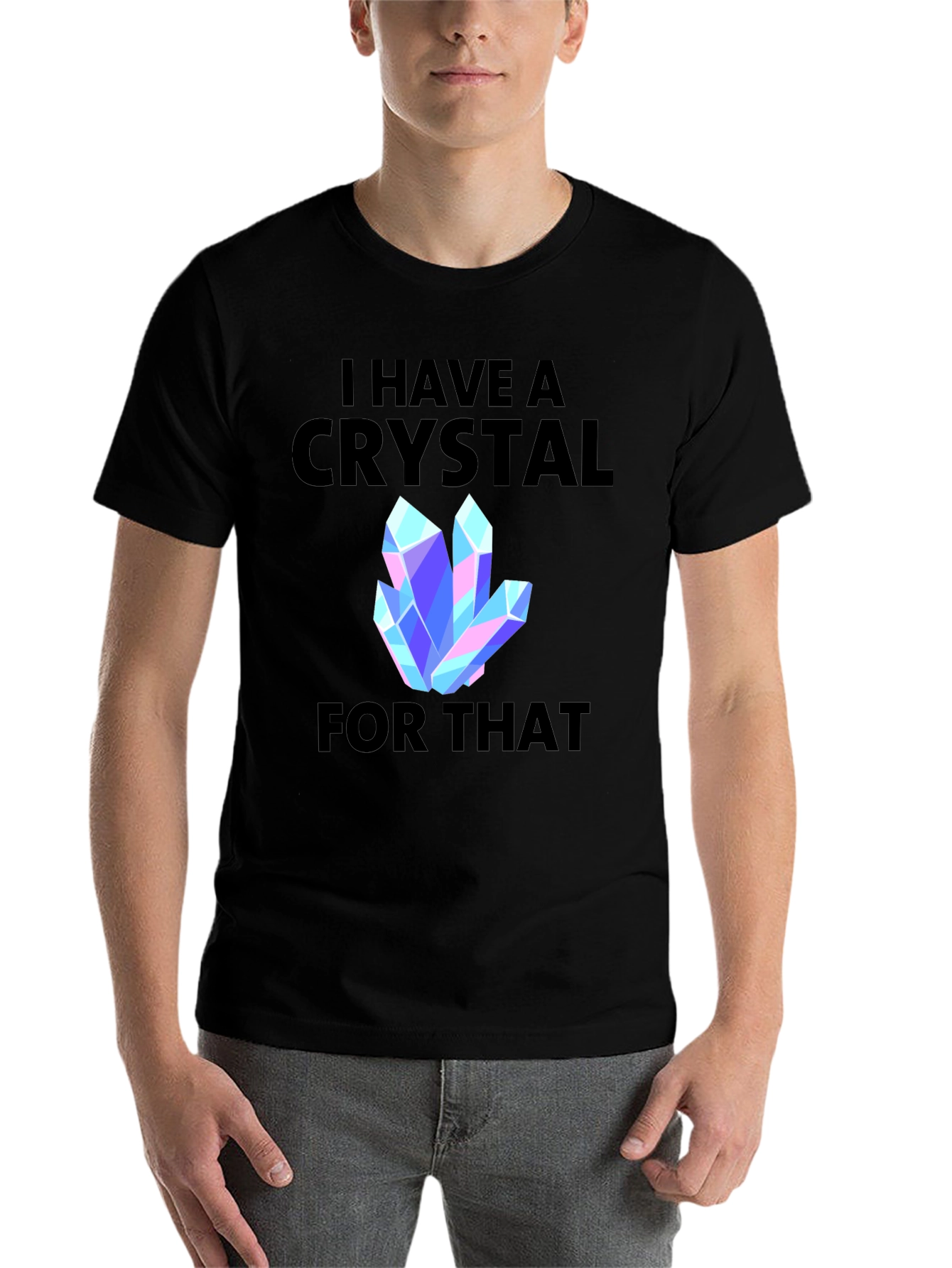 Black I Have a Crystal For That Graphic Tee view 7