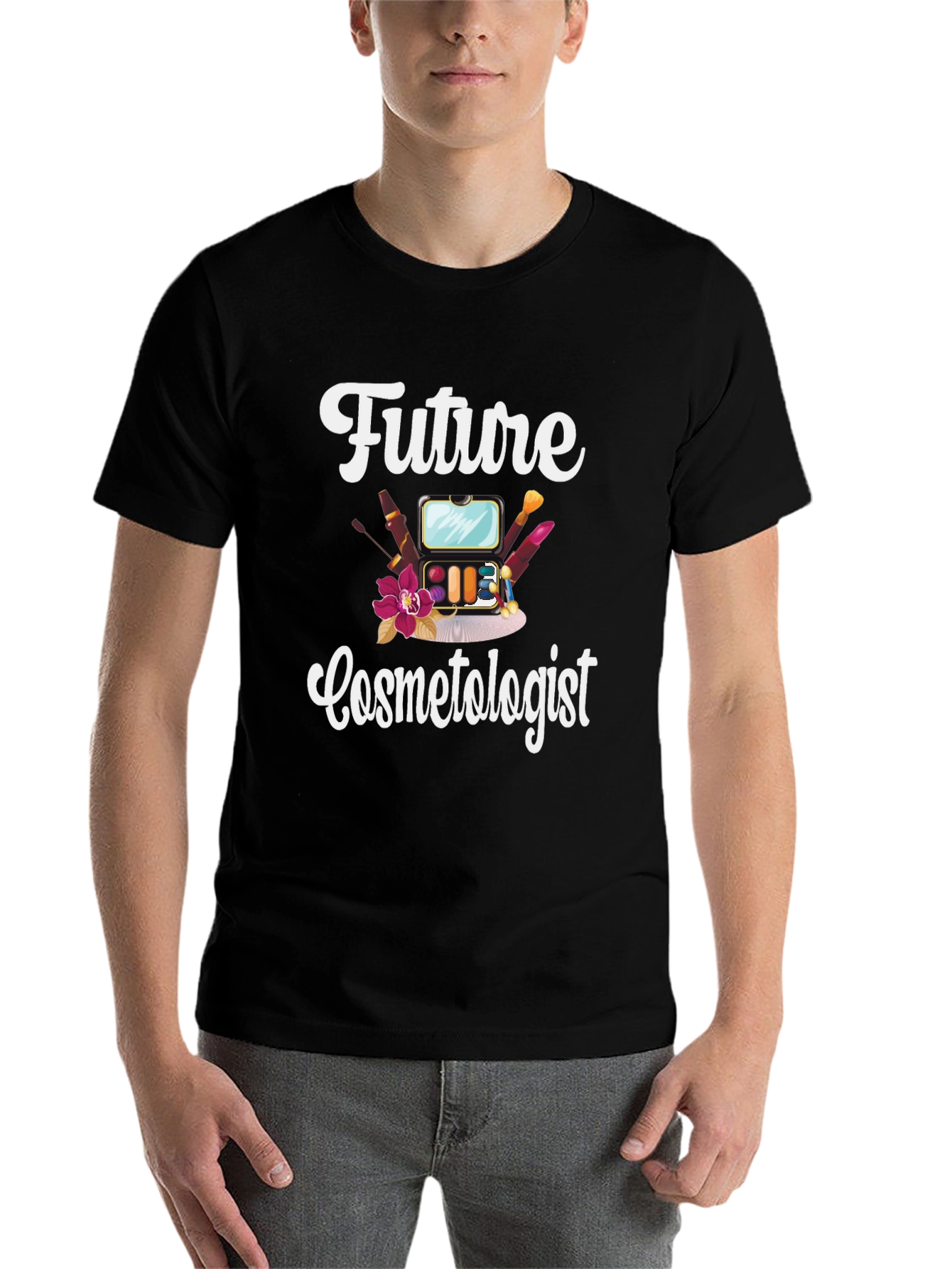 Black Future Cosmetologist T-Shirt | Makeup Artist Gift view 7