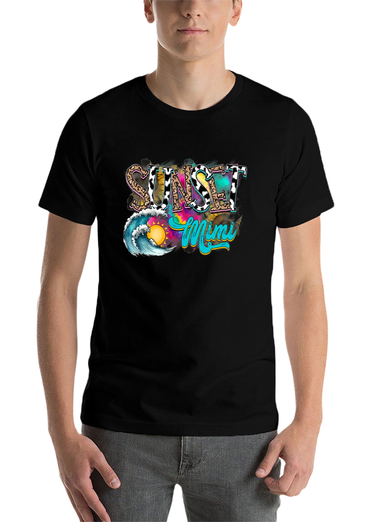 Black Sunset Mimi T-Shirt - Beach Lover Tee view 7