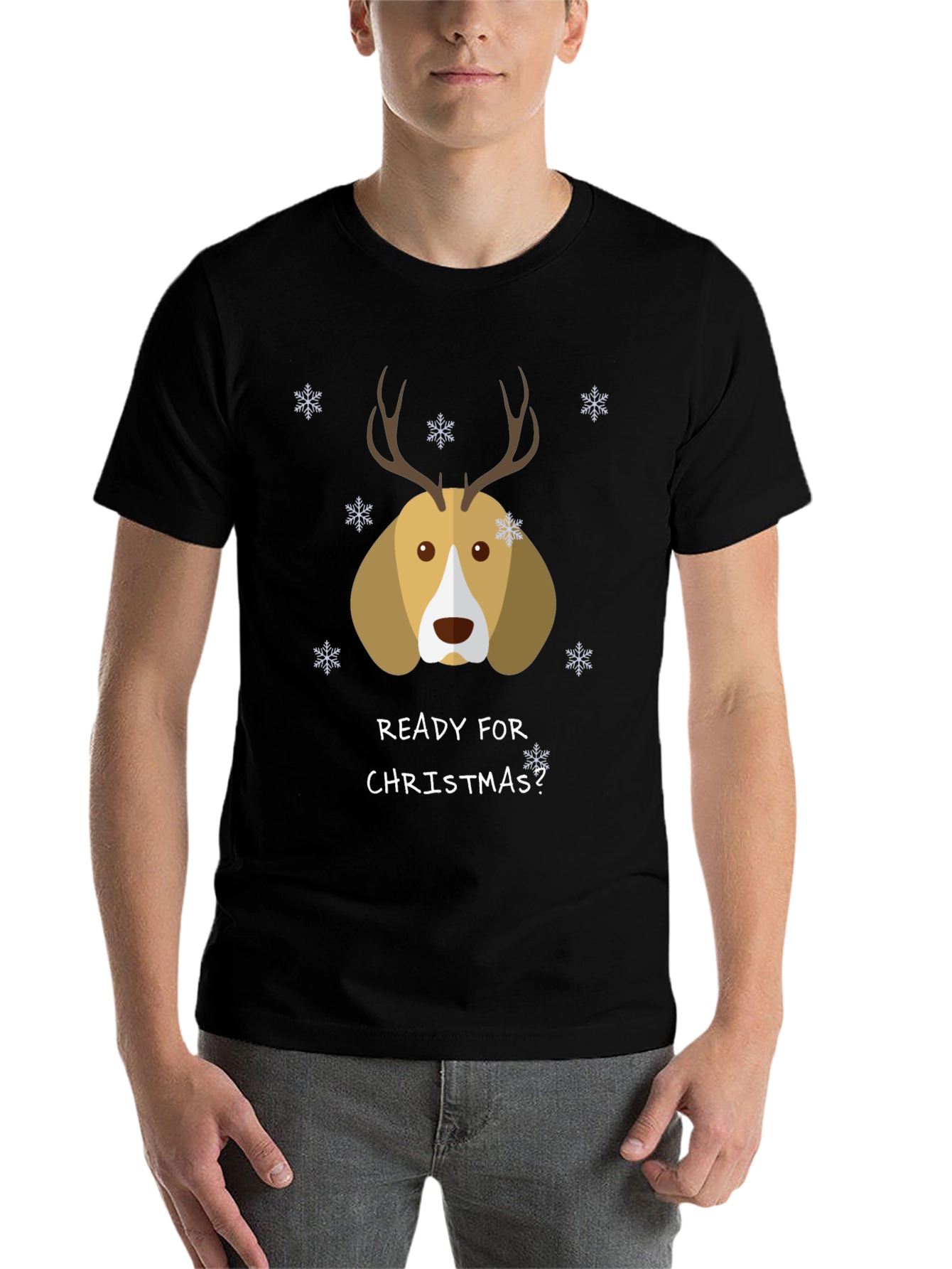 Black Christmas Dog T-Shirt view 7