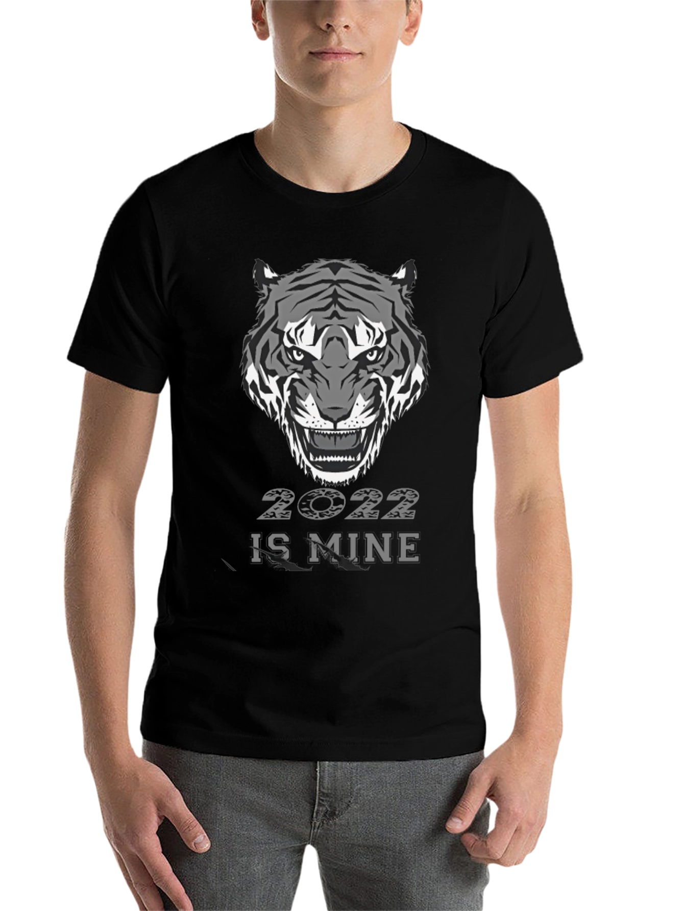 Black Year of the Tiger 2022 Graphic T-Shirt view 7
