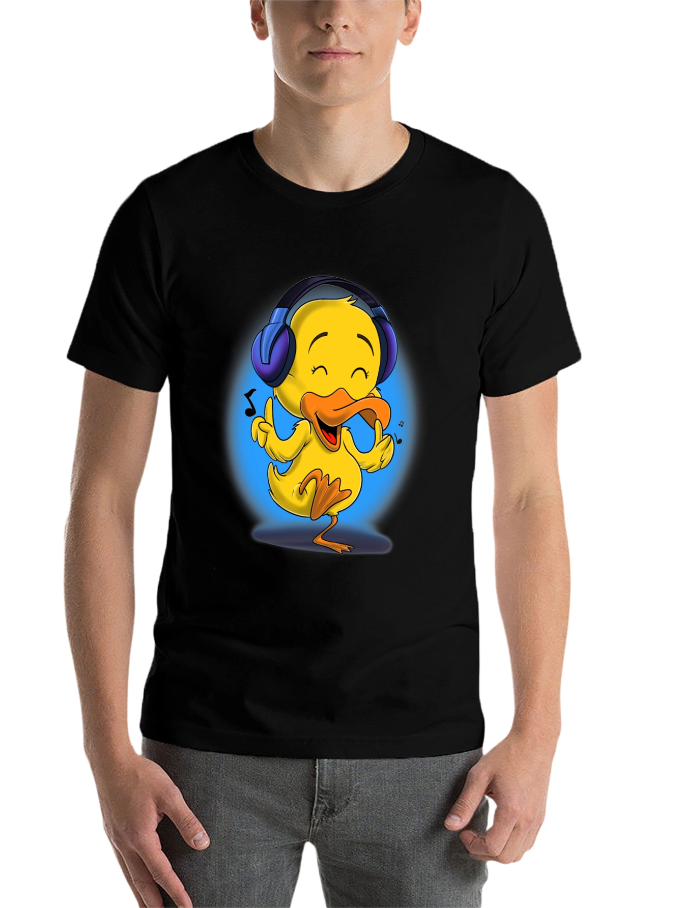 Black Cool Duck T-Shirt - Music Lover Edition view 7