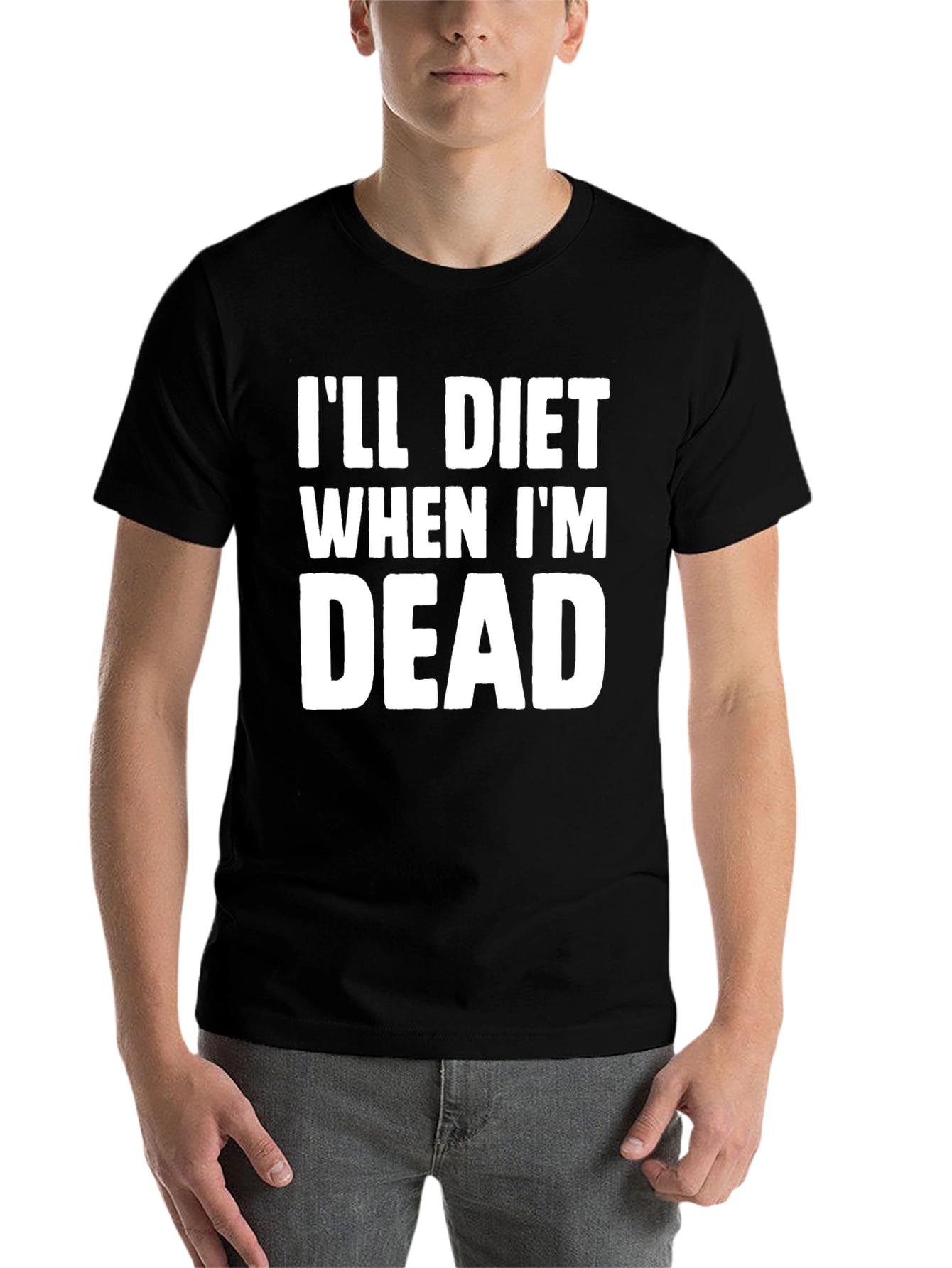 Black I'll Diet When I'm Dead T-Shirt view 7