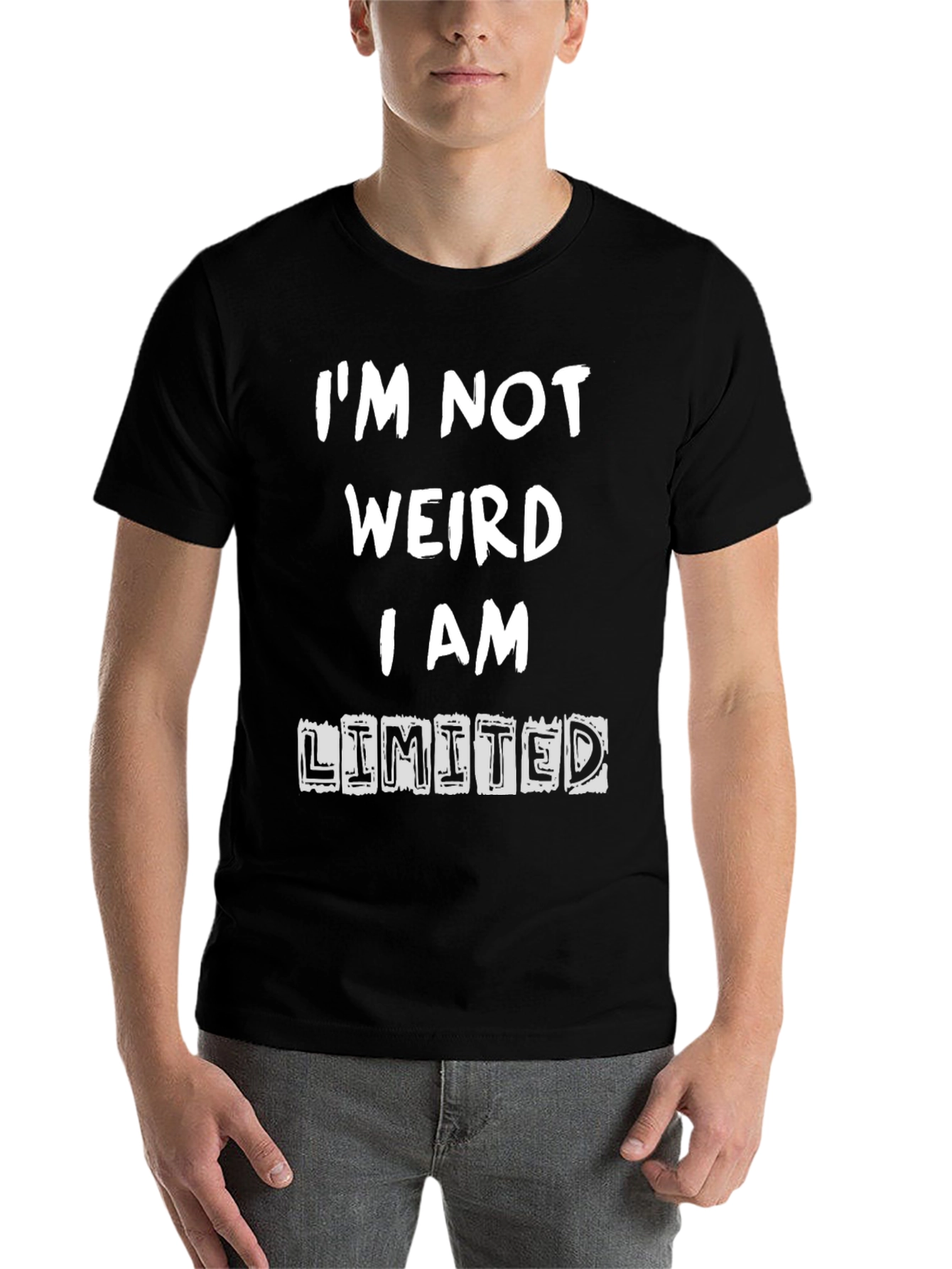 Black Funny I'm Not Weird T-Shirt view 7