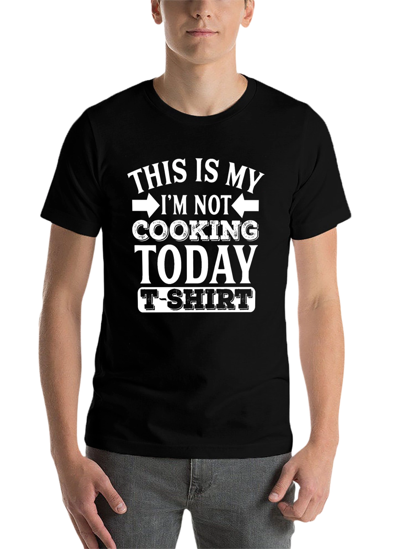 Black Funny 'I'm Not Cooking Today' T-Shirt view 7