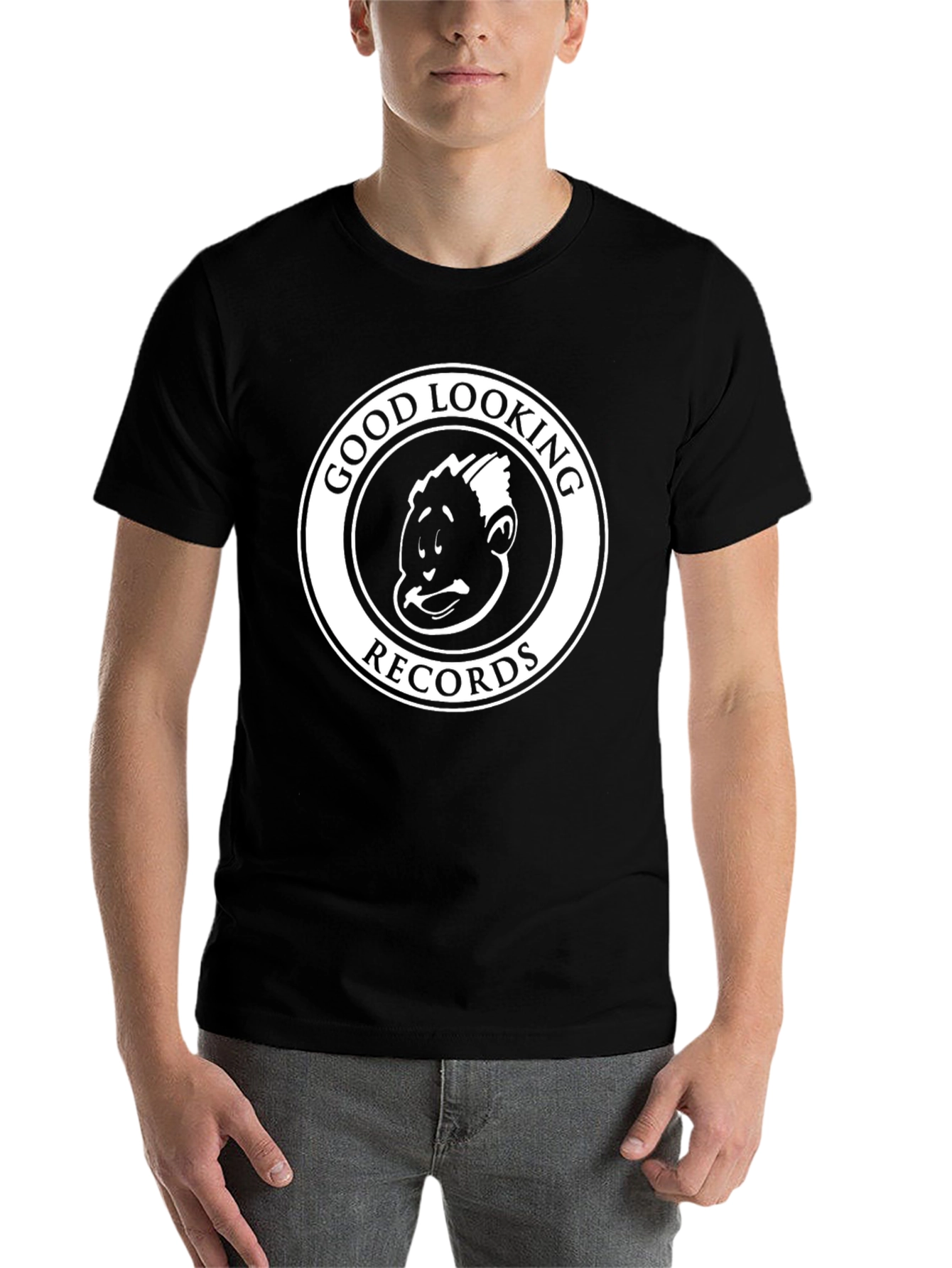 Black Good Looking Records Black T-Shirt view 7