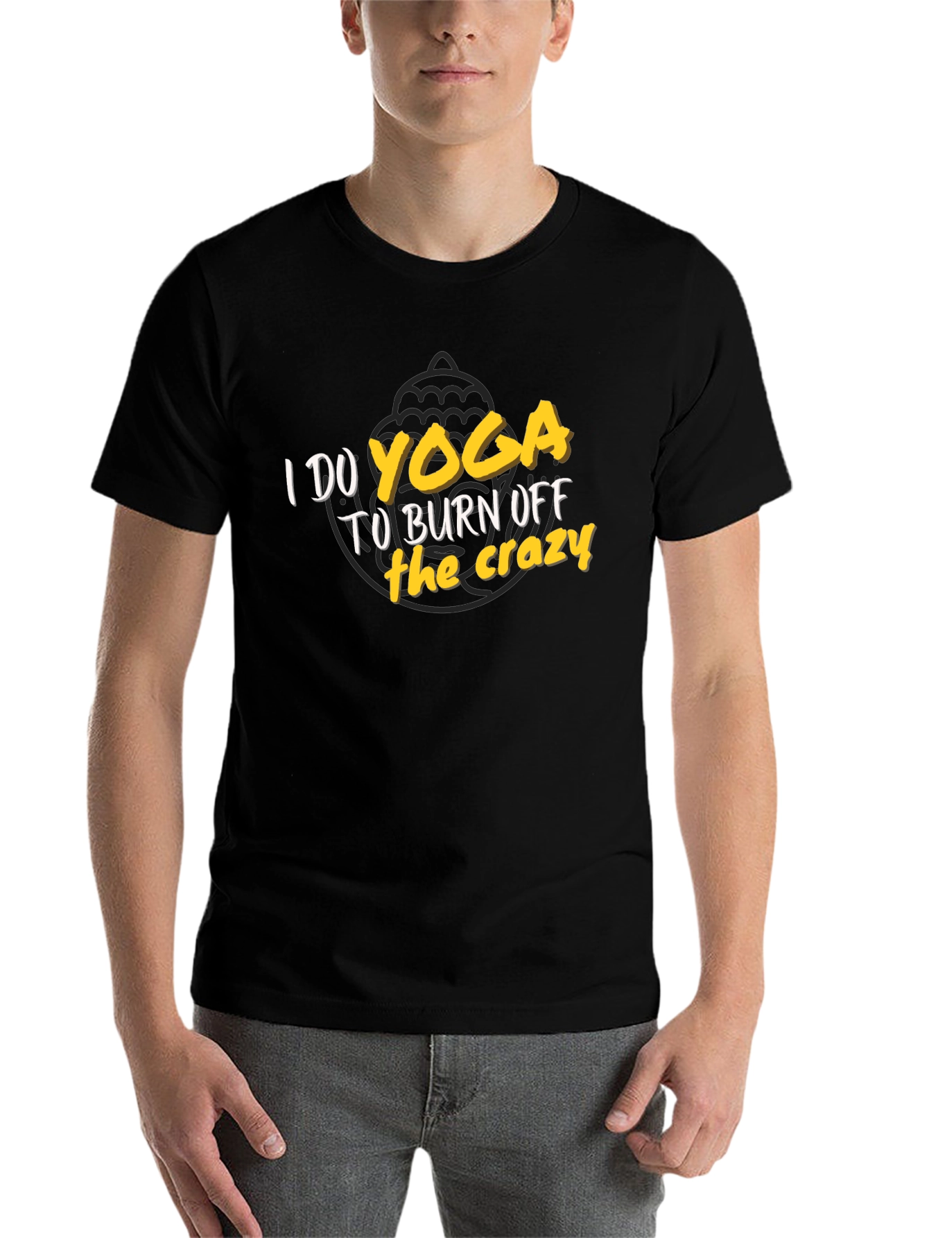 Black Yoga Burn Off the Crazy T-Shirt view 7