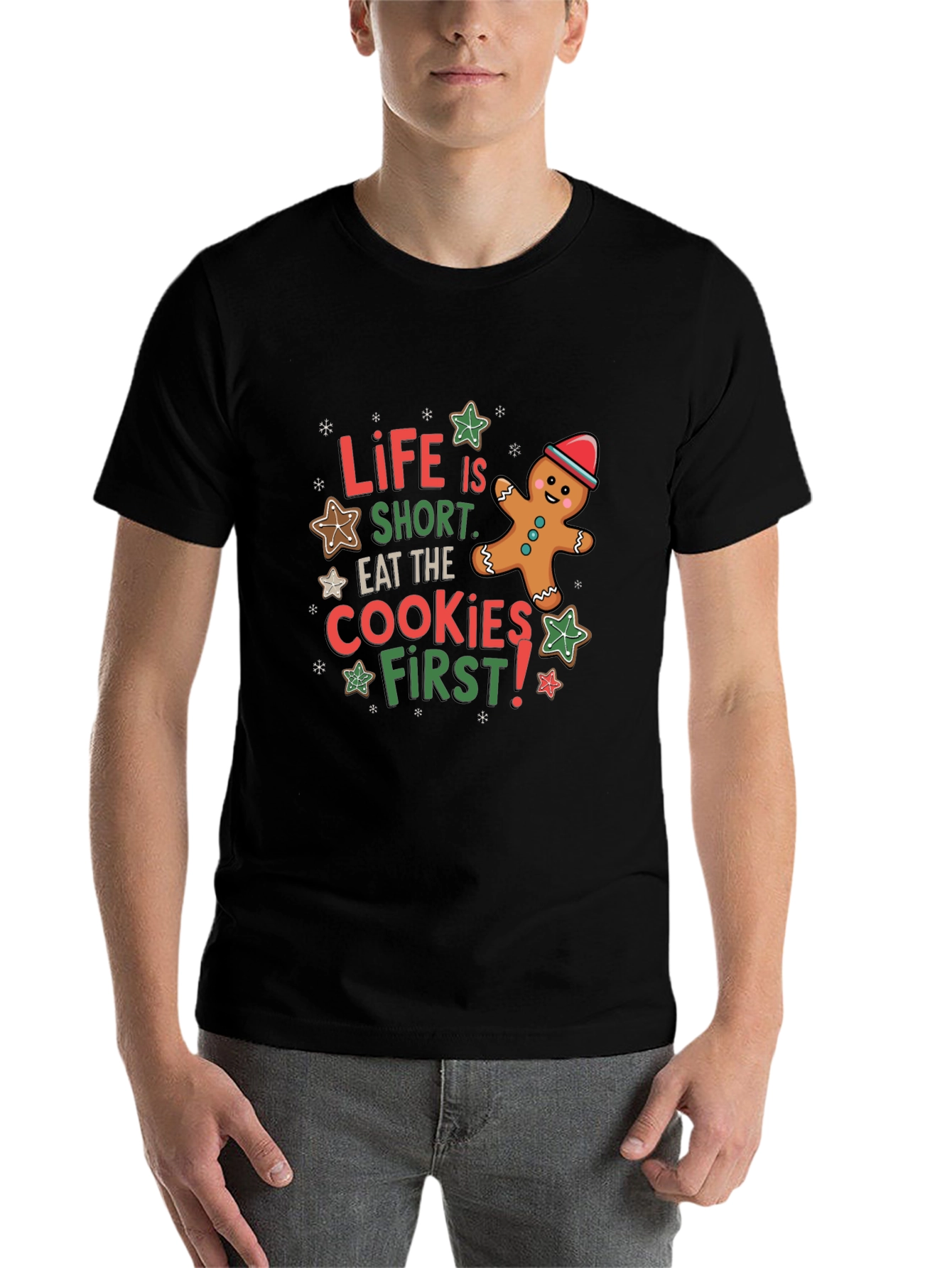 Black Life is Short Eat the Cookies T-Shirt view 7
