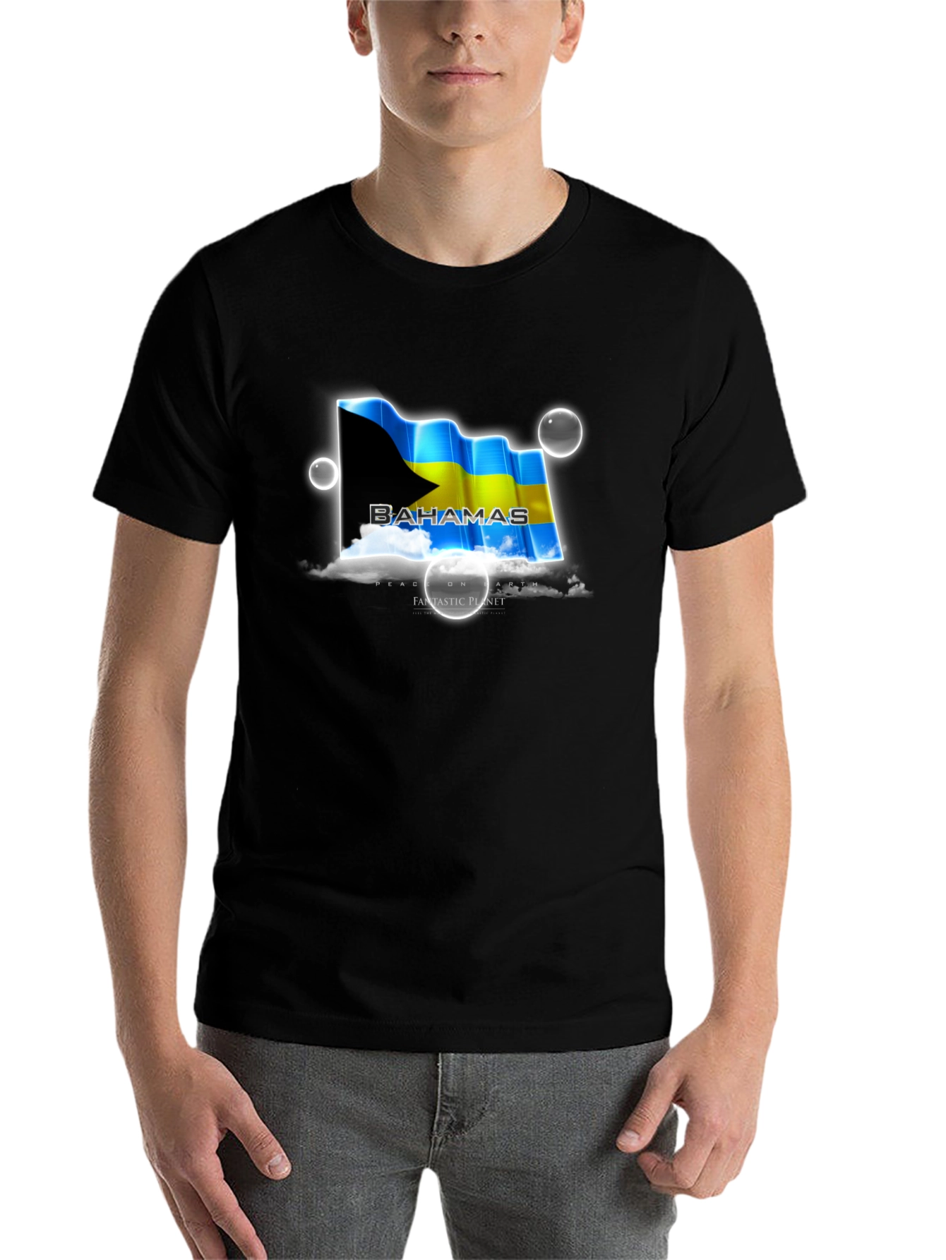 Black Bahamas Flag T-Shirt - Island Pride view 7