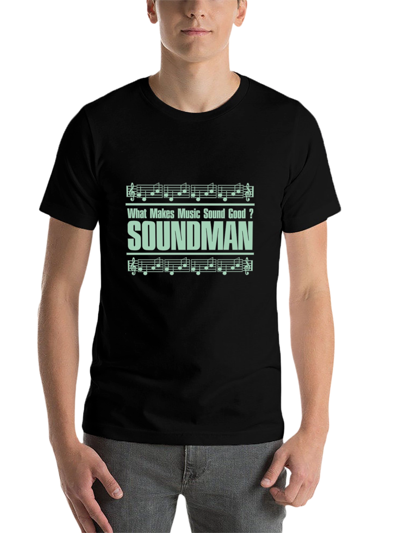 Black Soundman Music T-Shirt view 7