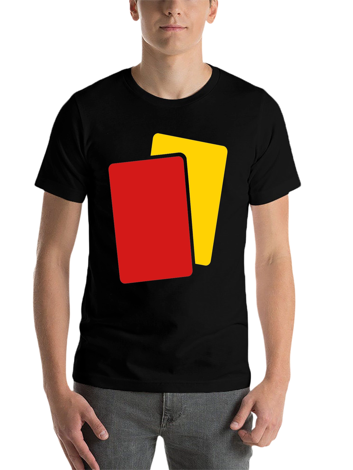 Black Referee Card T-Shirt - Black view 7