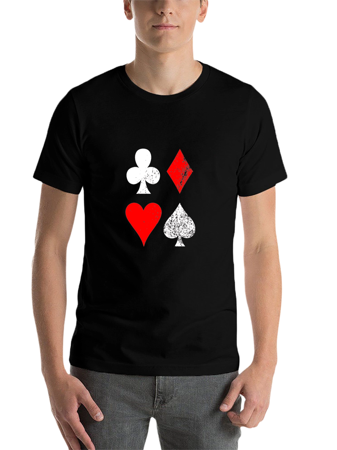 Black Playing Card Suit Graphic Tee view 7