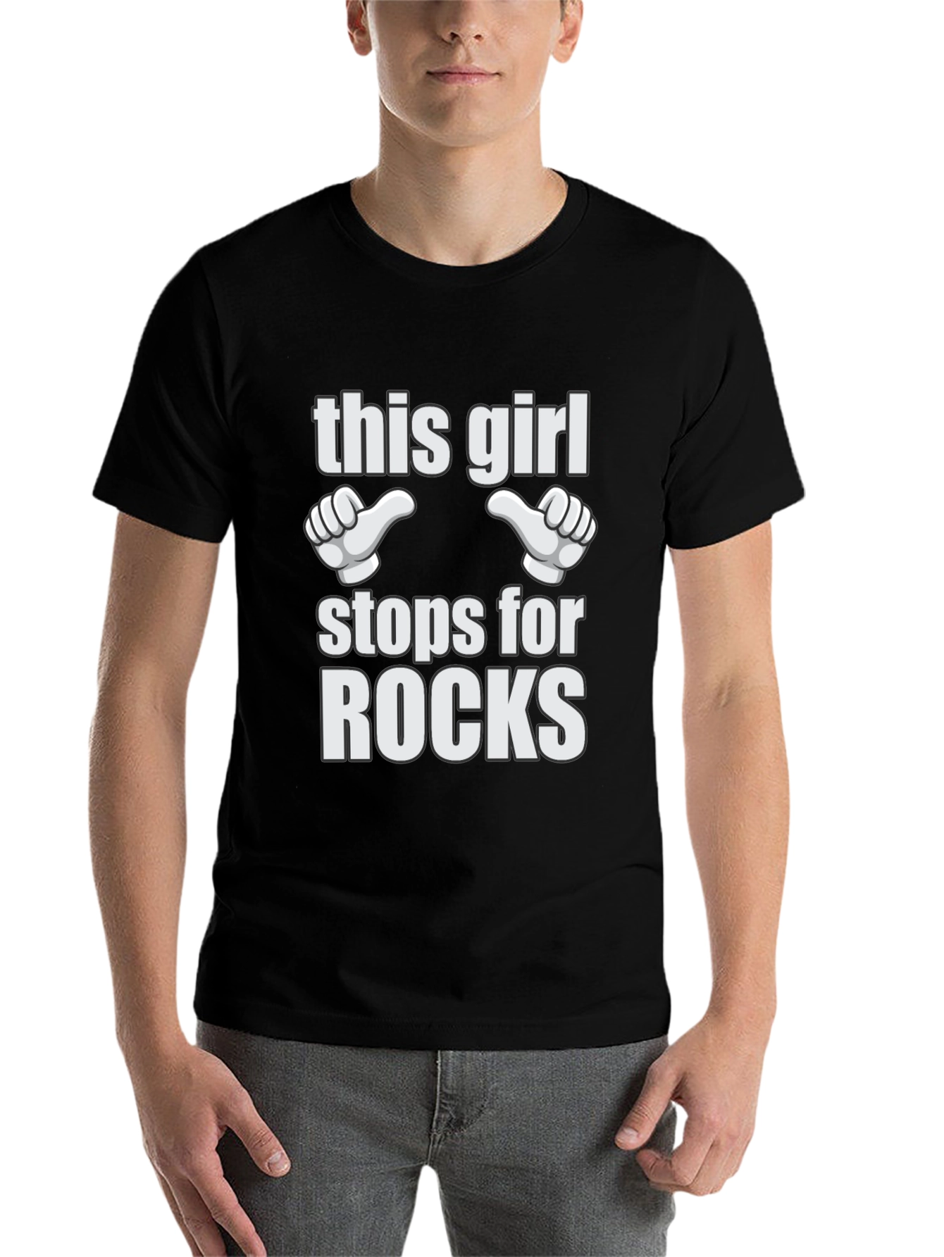 Black This Girl Stops for Rocks T-Shirt Funny Rockhounding Tee view 7