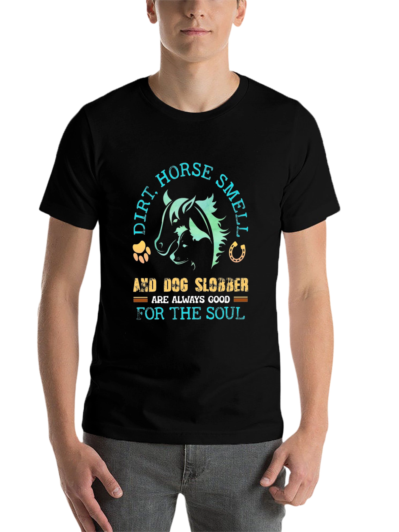Black Dirt, Horse Smell & Dog Slobber T-Shirt view 7