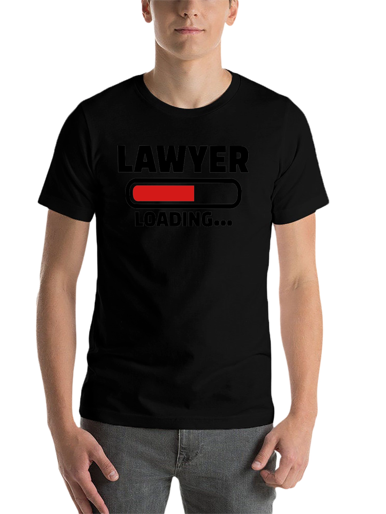 Black Lawyer Loading Funny T-Shirt view 7