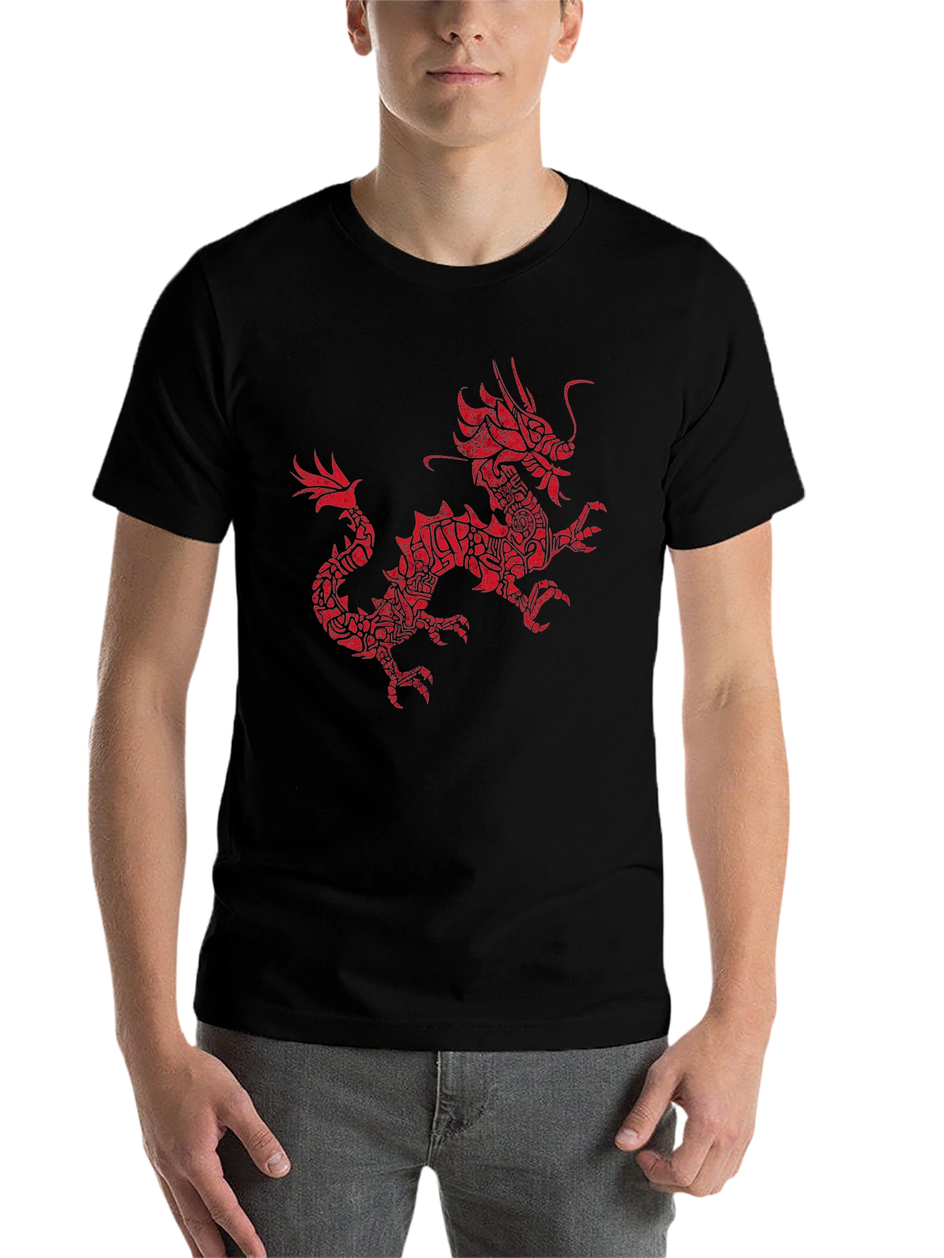 Black Dragon Graphic T-Shirt - Black view 7