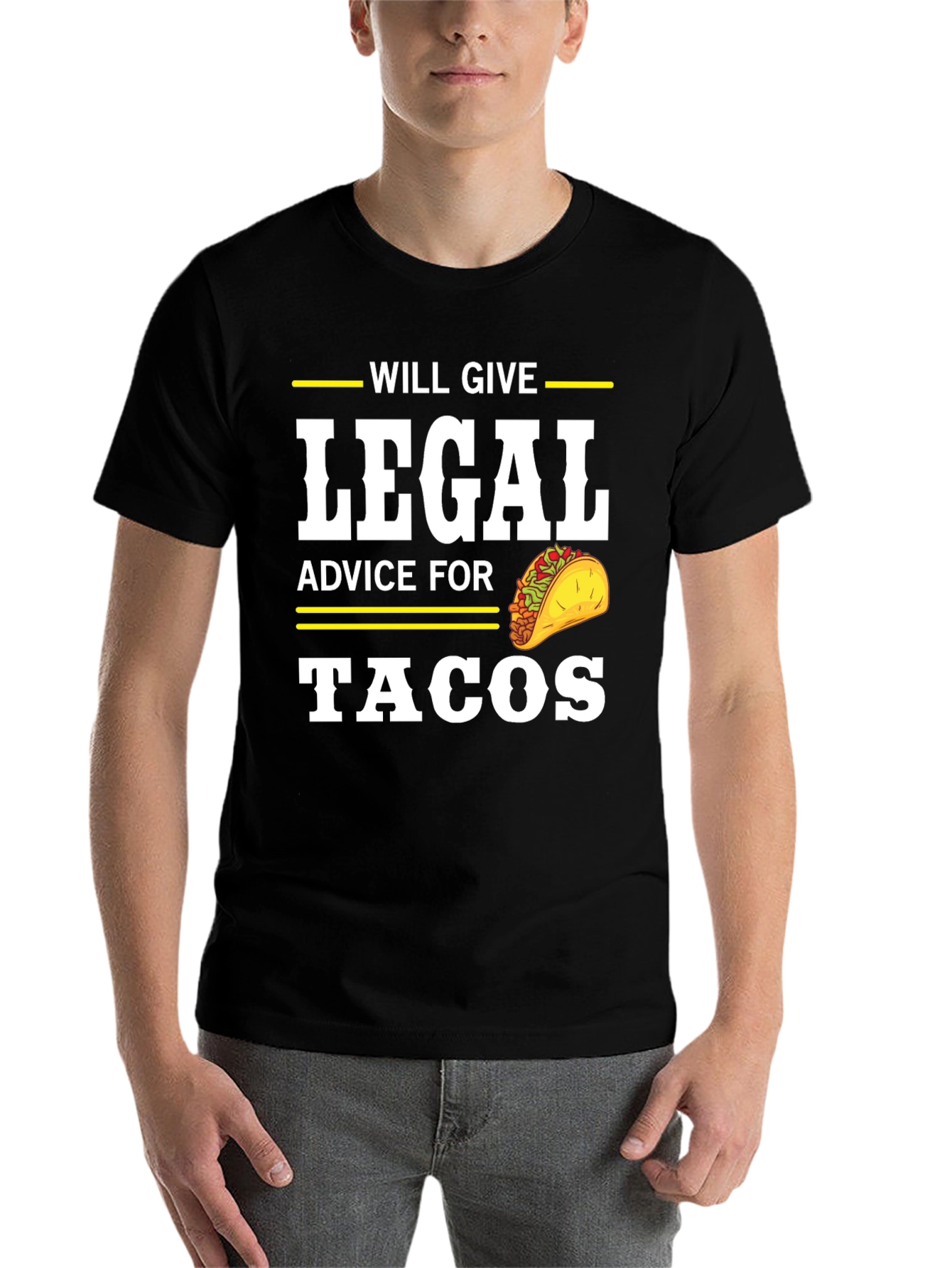 Black Will Give Legal Advice for Tacos T-Shirt view 7
